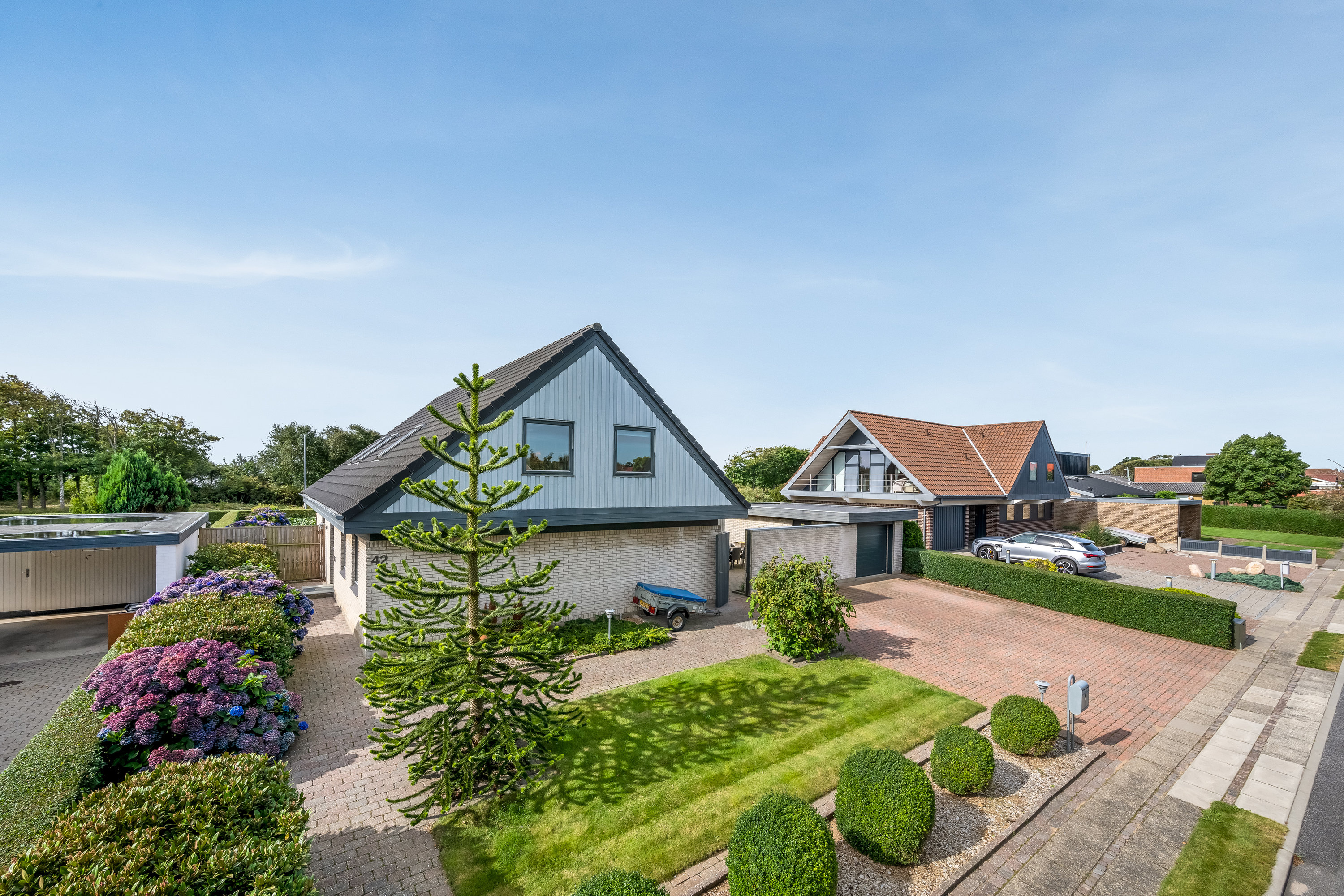 Fremhævet facade billede i fuldskærmstilstand. Billede af Heboltoft 42, 6950 Ringkøbing