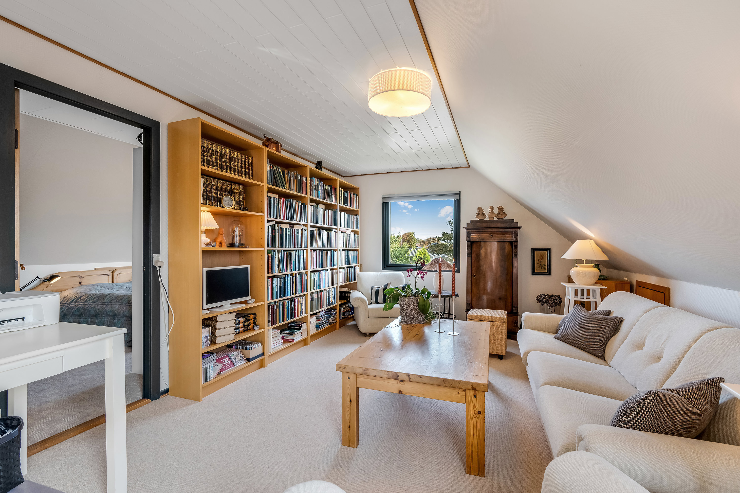 Fremhævet stue billede i fuldskærmstilstand. Billede af Heboltoft 42, 6950 Ringkøbing