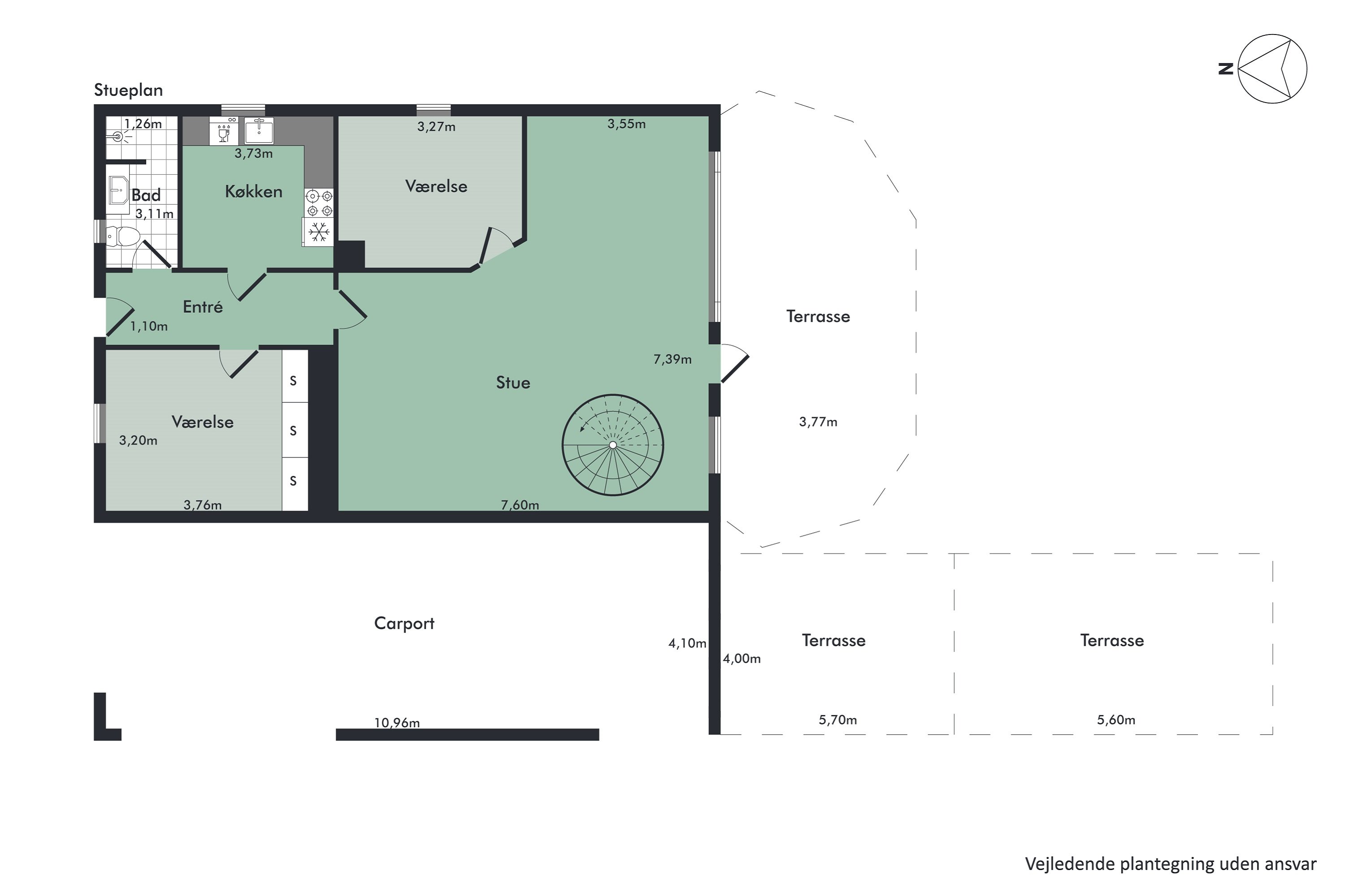 Plantegninger billede af Toftevej 11, 9400 Nørresundby