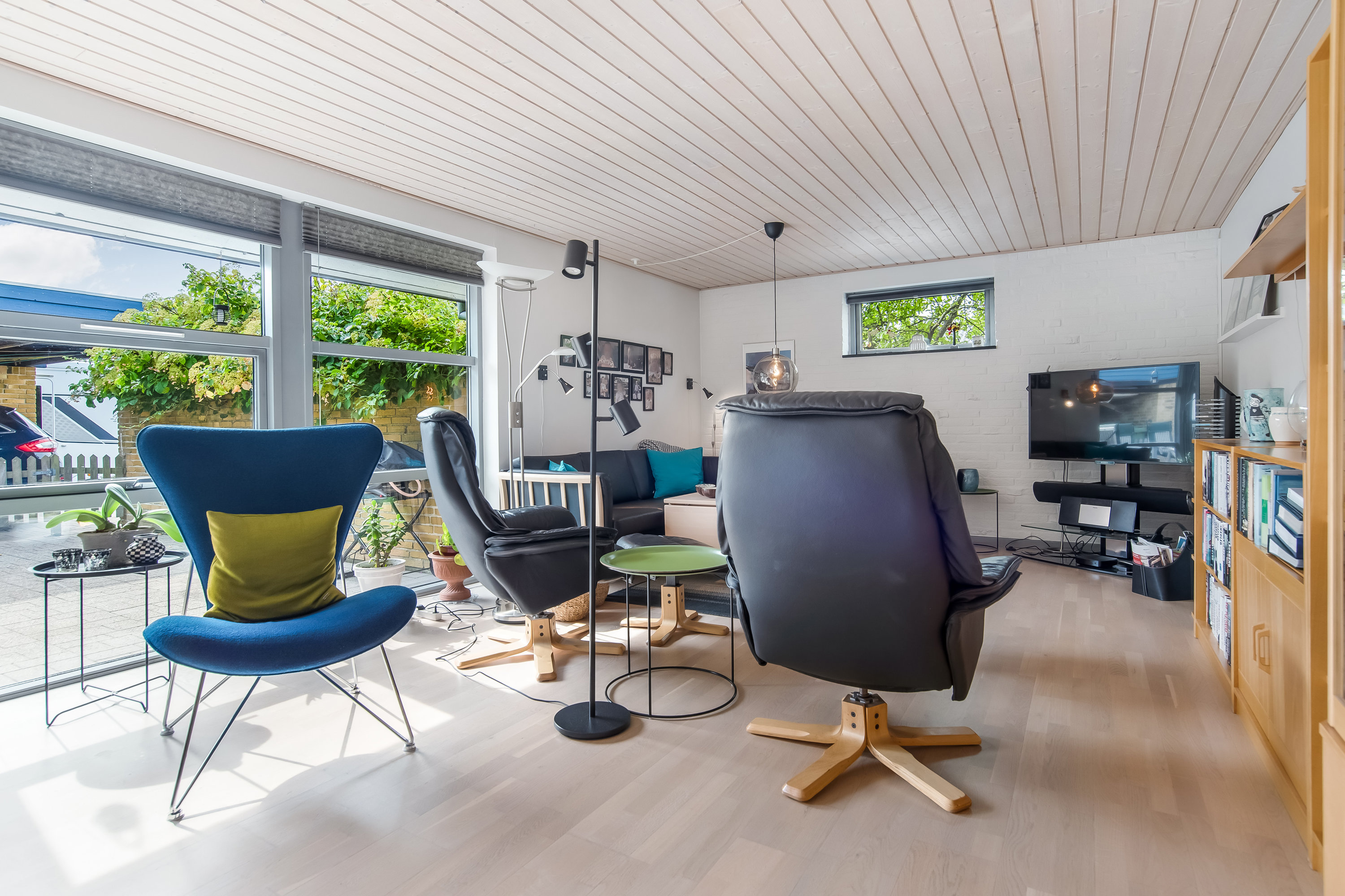 Fremhævet stue billede i fuldskærmstilstand. Billede af Riisagersvej 1, 7500 Holstebro