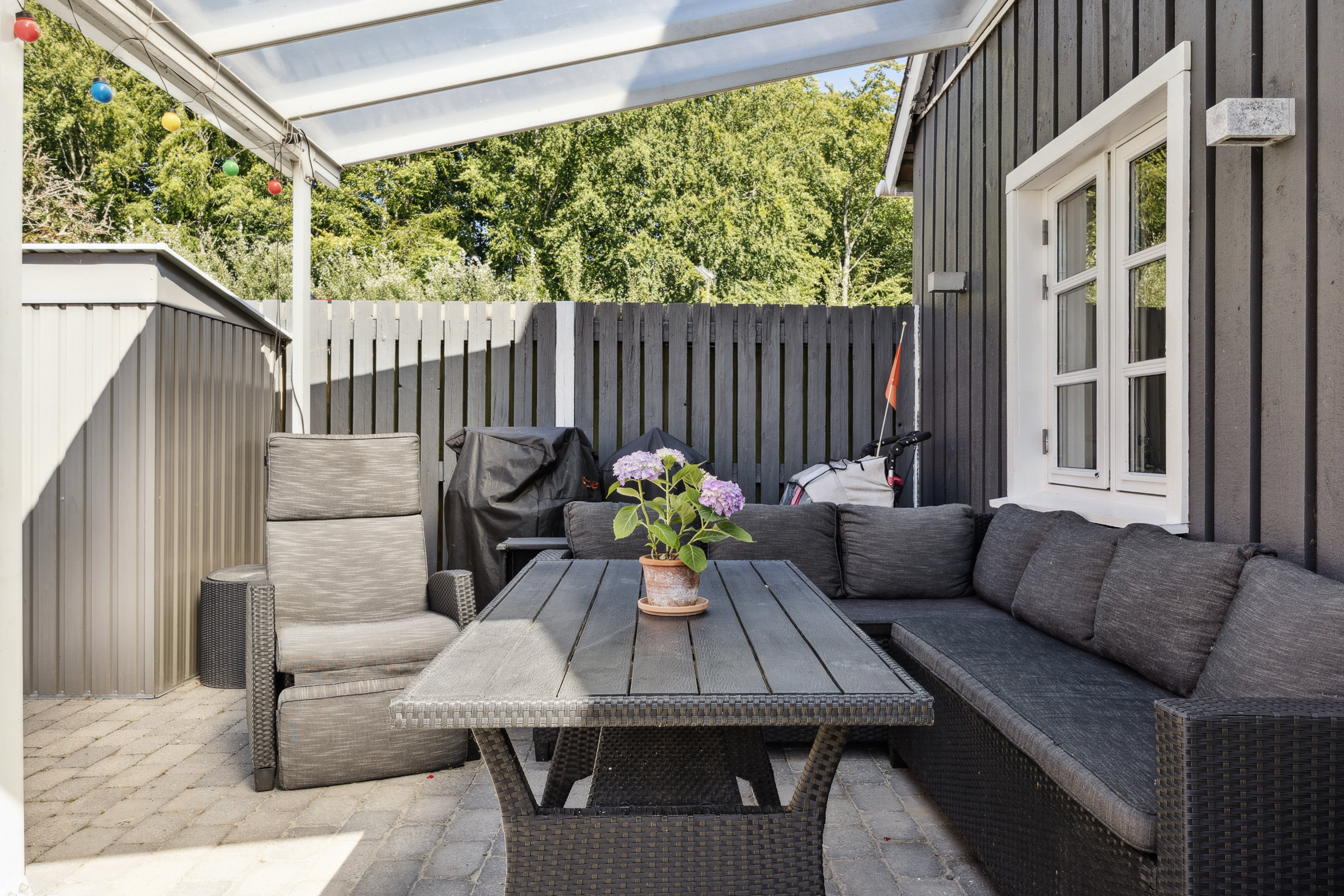 Fremhævet terrasse billede i fuldskærmstilstand. Billede af Vordingborgvej 90B, 4681 Herfølge