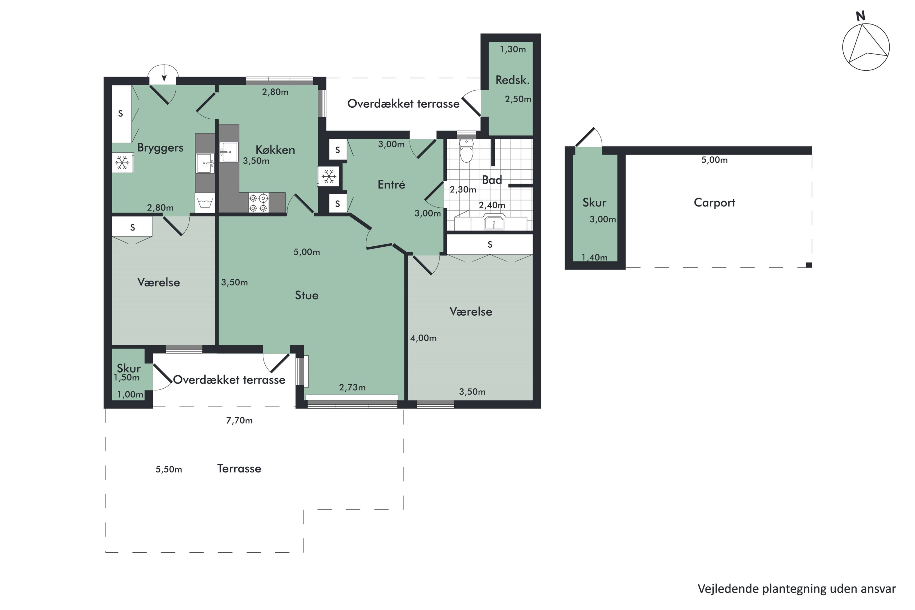 Plantegninger billede af Sogneparken 19, Ulsted, 9370 Hals