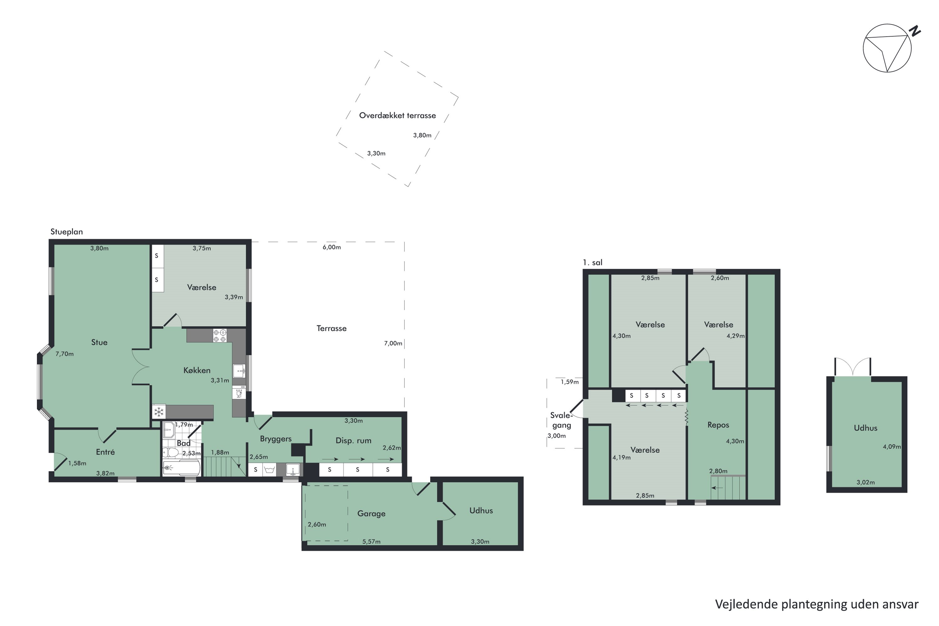 Plantegninger billede af Kronborgvej 13, Dalbyover, 8970 Havndal
