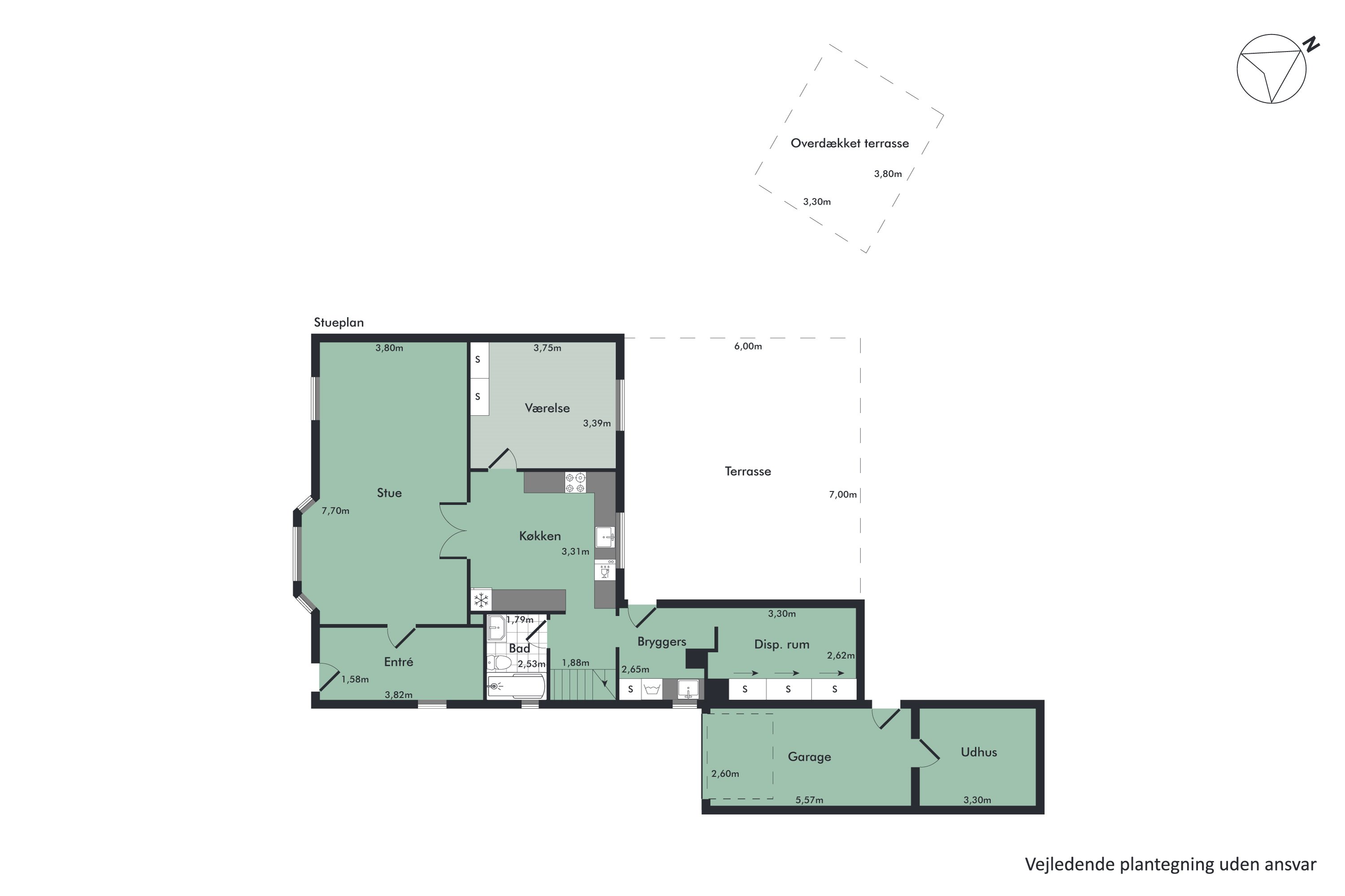 Plantegninger billede af Kronborgvej 13, Dalbyover, 8970 Havndal