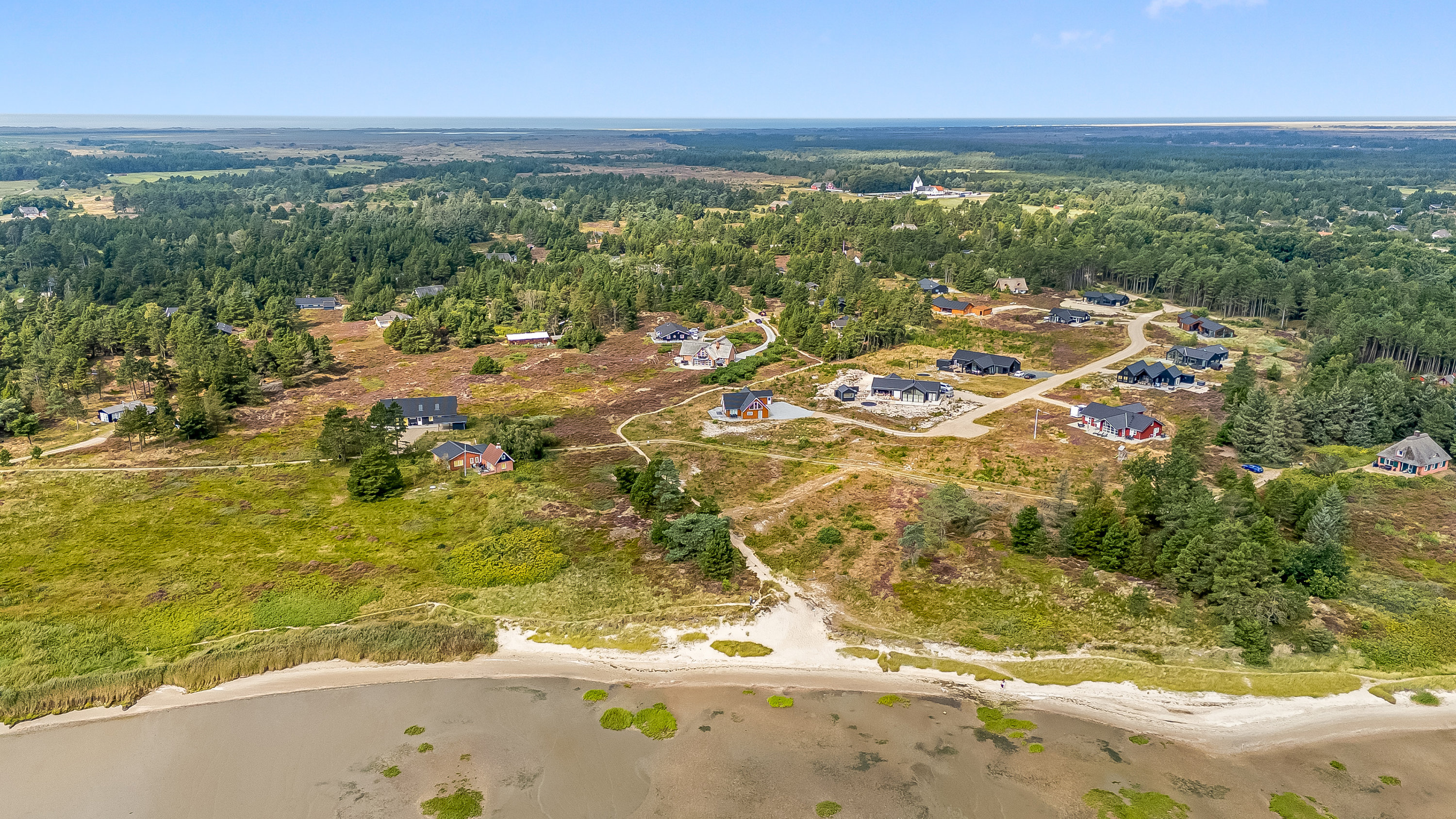 Fremhævet luftfoto billede i fuldskærmstilstand. Billede af J Tagholmsvej 29D, Kromose, 6792 Rømø