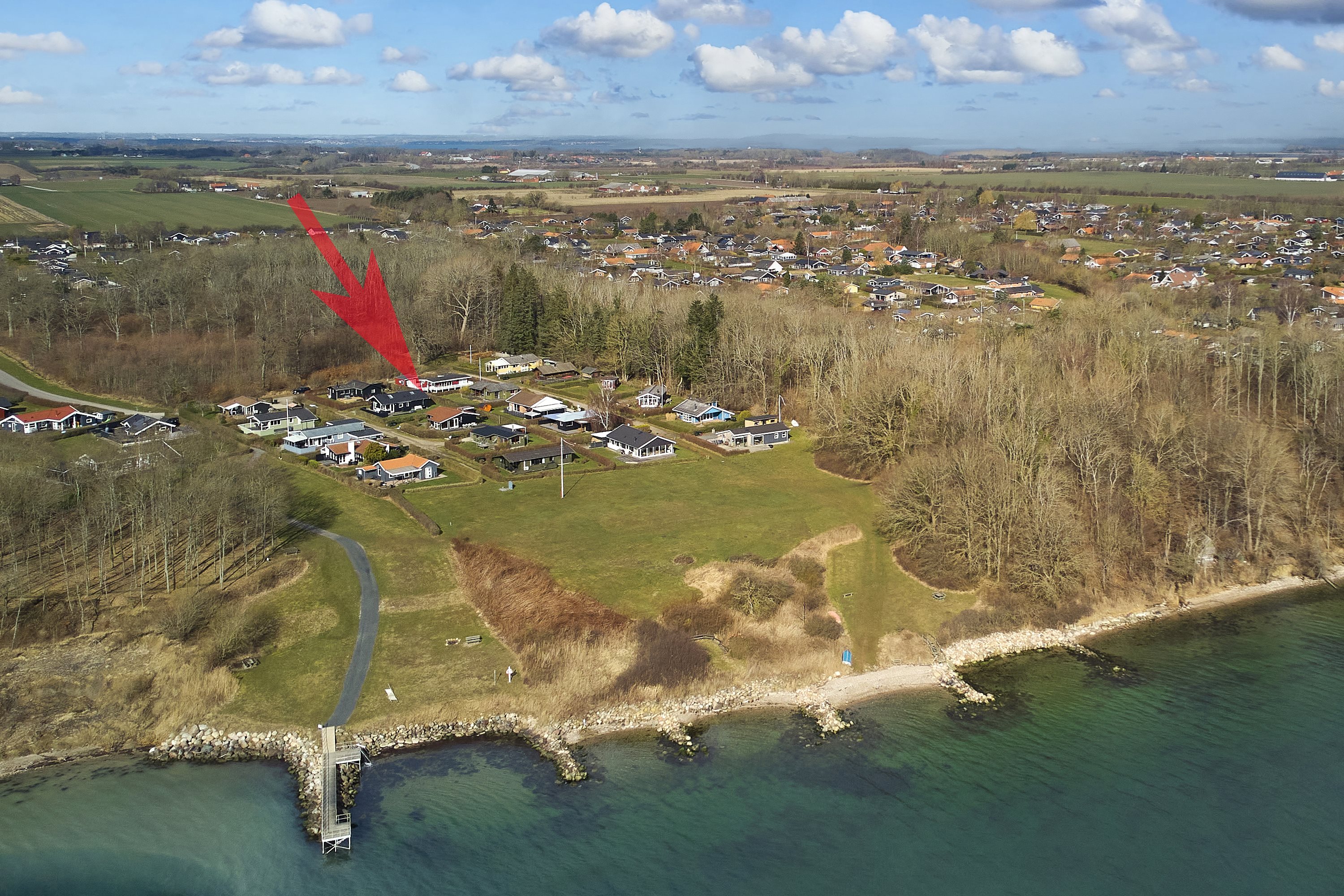 Miniaturebillede 2: luftfoto. Billede af Nørgårds Strand 35, Sønderby, 7130 Juelsminde