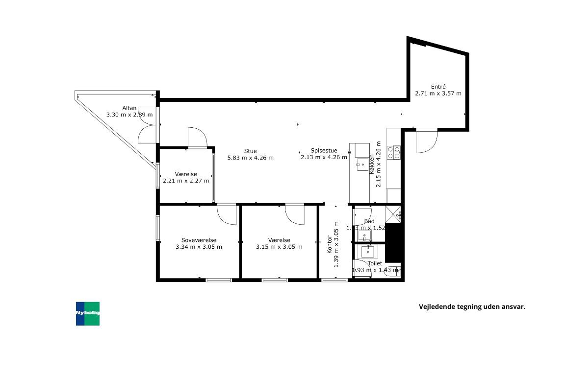 Plantegninger billede af Storegade 31, st.. tv., 6100 Haderslev