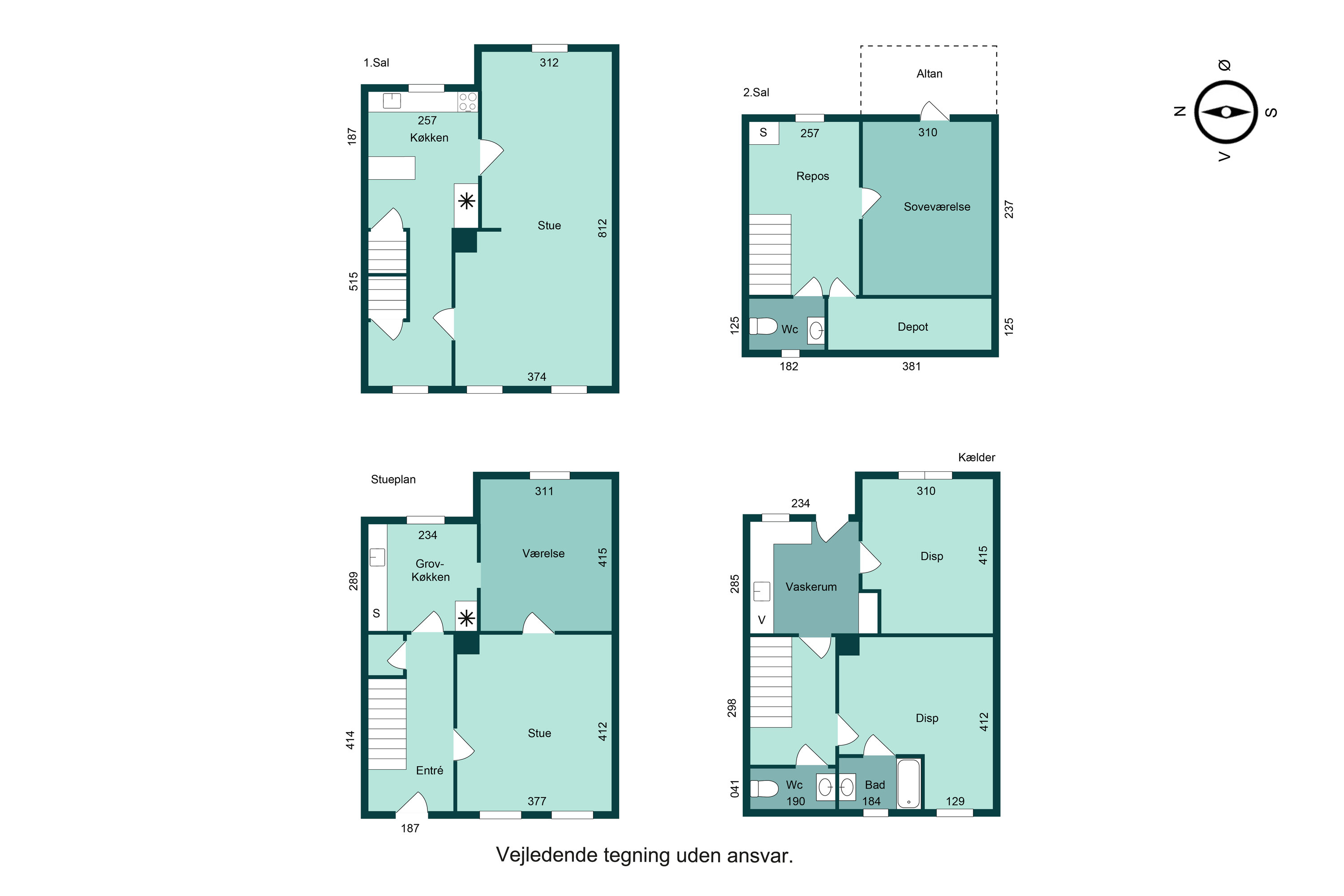 Plantegninger billede af Fælledvej 56, 8700 Horsens