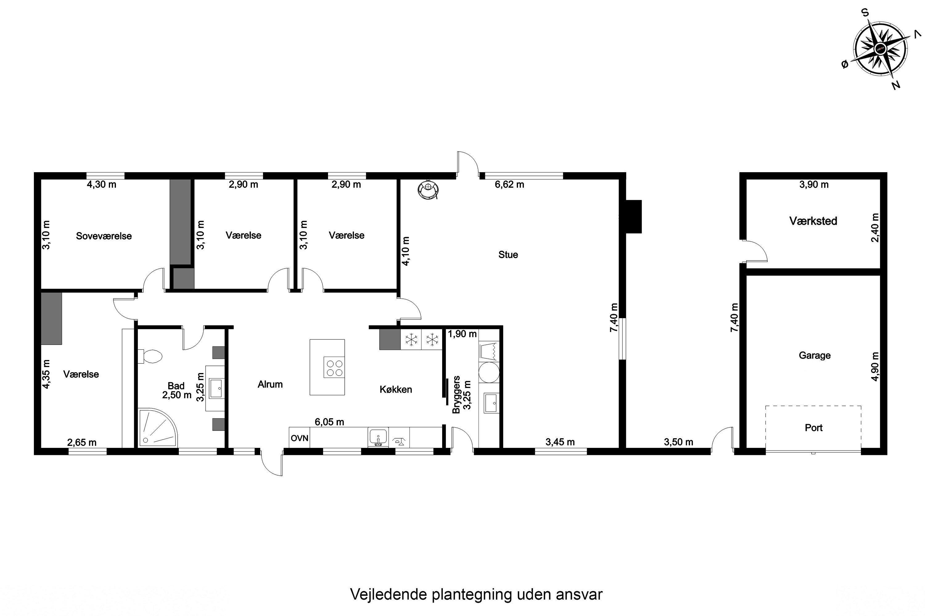 Plantegninger billede af Rosenvænget 13, 7171 Uldum
