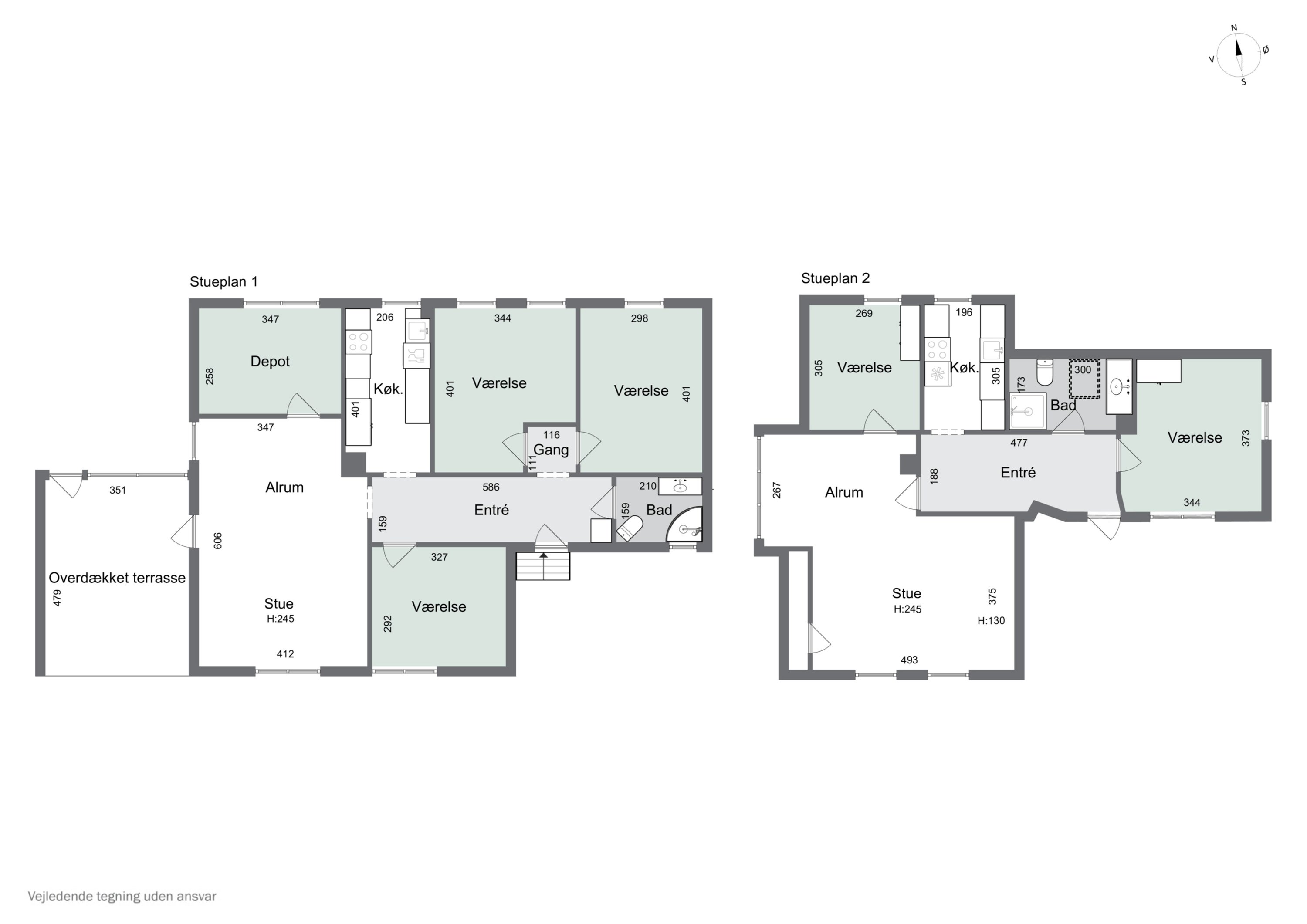 Plantegninger billede af Nordre Banevej 8, st.. +1., 4300 Holbæk