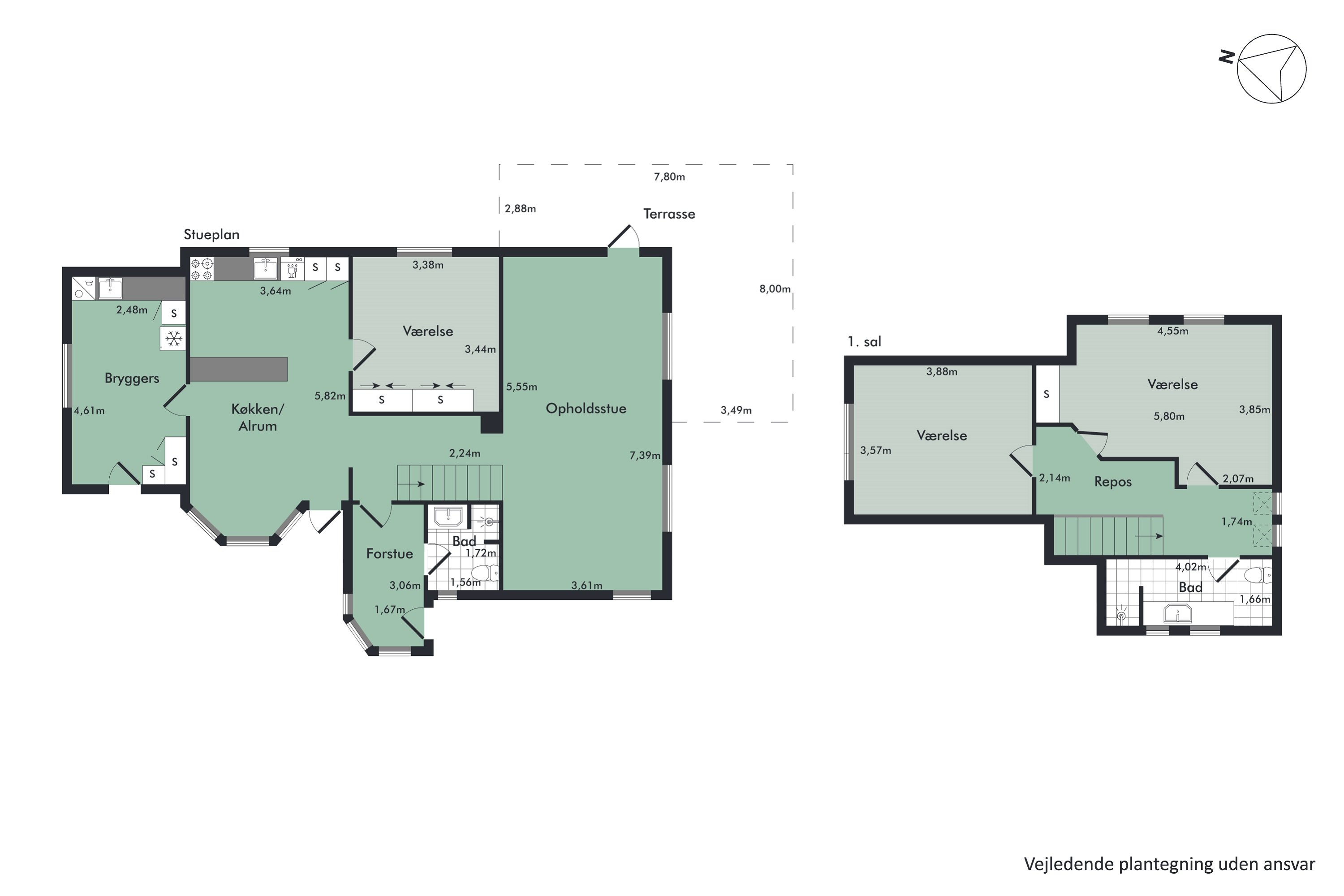 Plantegninger billede af Gl Krovej 1, Øster Hurup, 9560 Hadsund