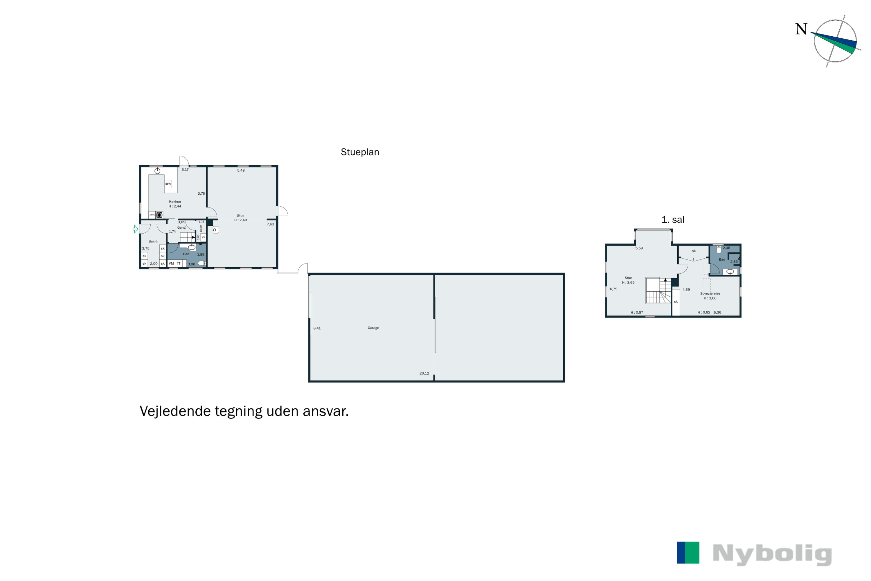 Plantegninger billede af Grobshulevej 164, Fensholt, 8300 Odder
