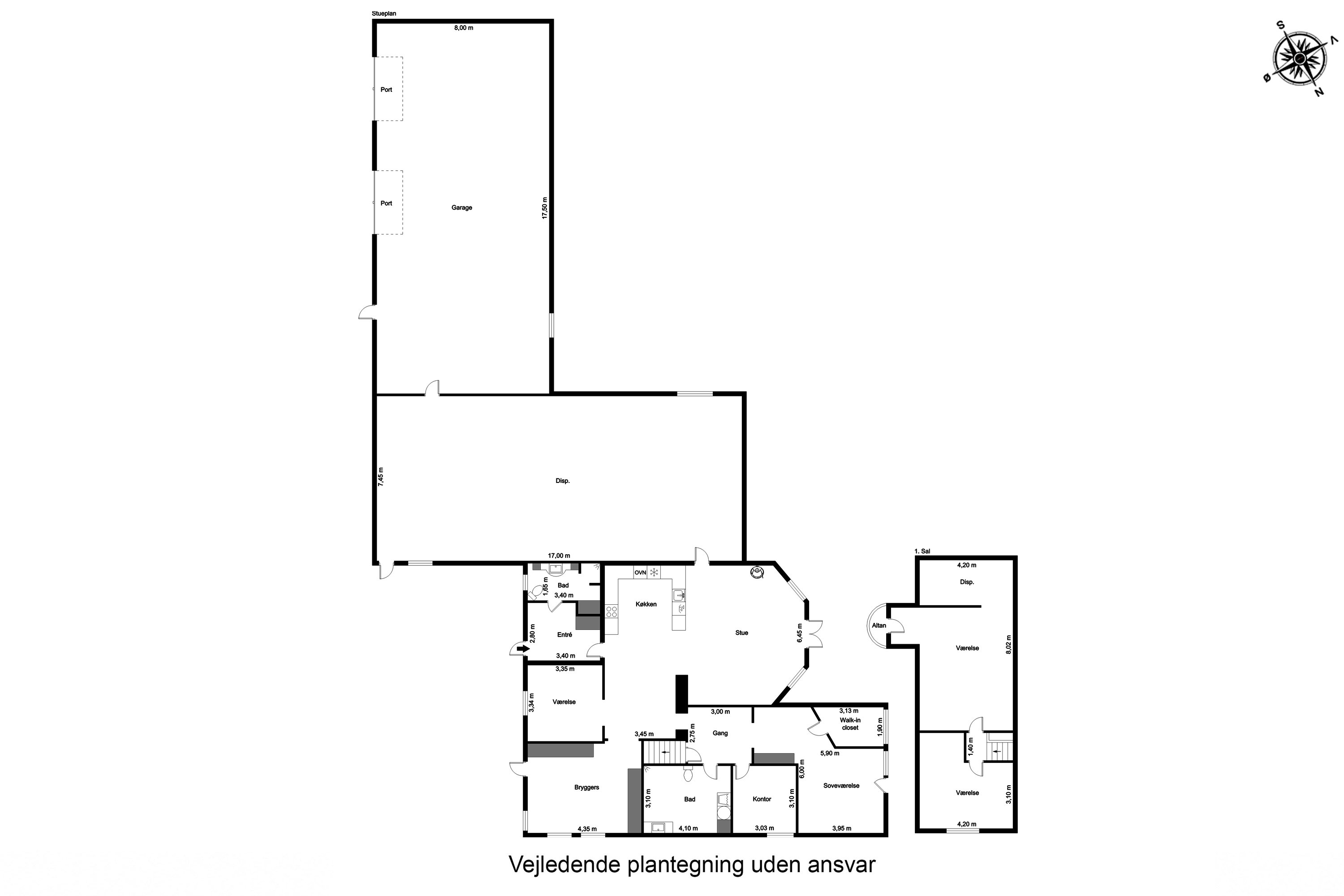 Plantegninger billede af Fruens Vej 6, 8763 Rask Mølle