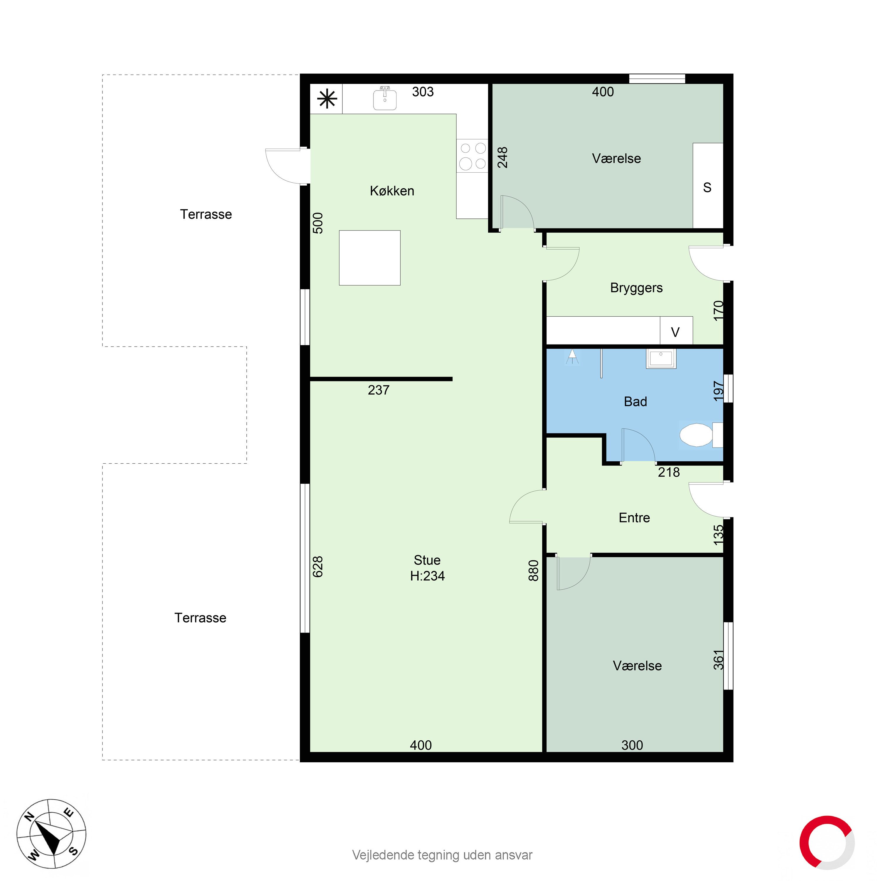 Plantegninger billede af Engdraget 15B, 8381 Tilst
