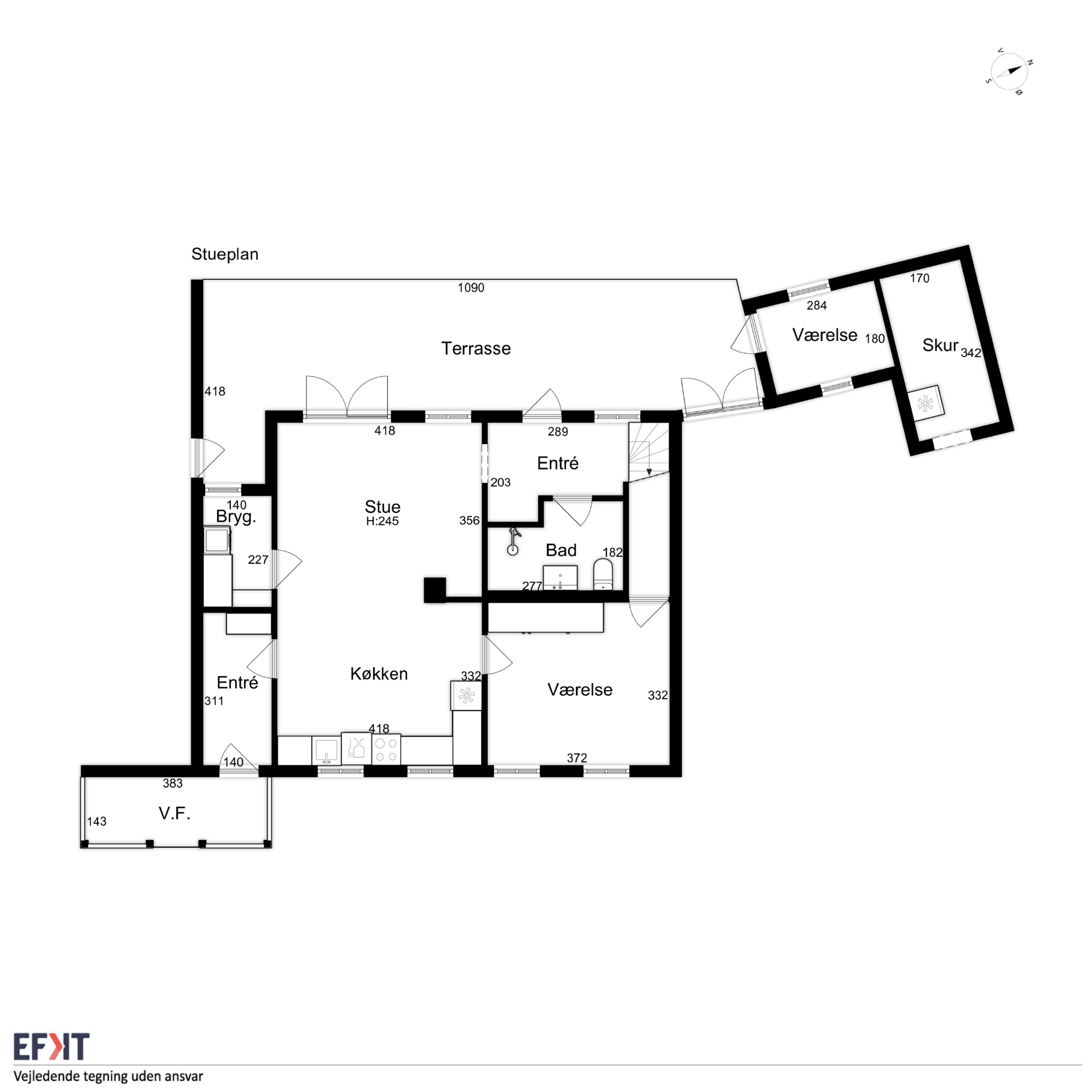 Plantegninger billede af Nordstrandsvej 3A, Lohals, 5953 Tranekær