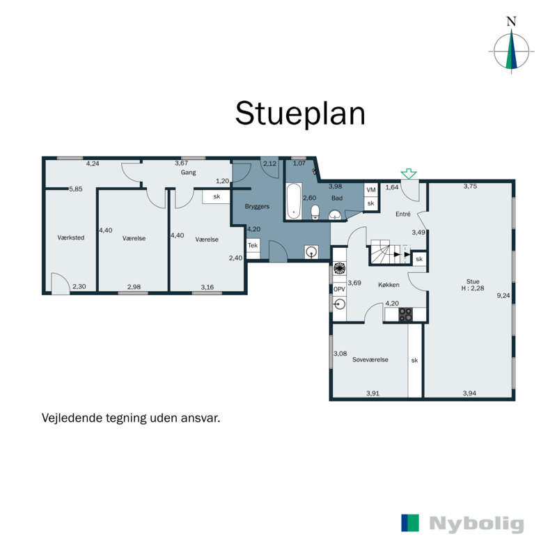 Plantegninger billede af Langgade 5, 8350 Hundslund