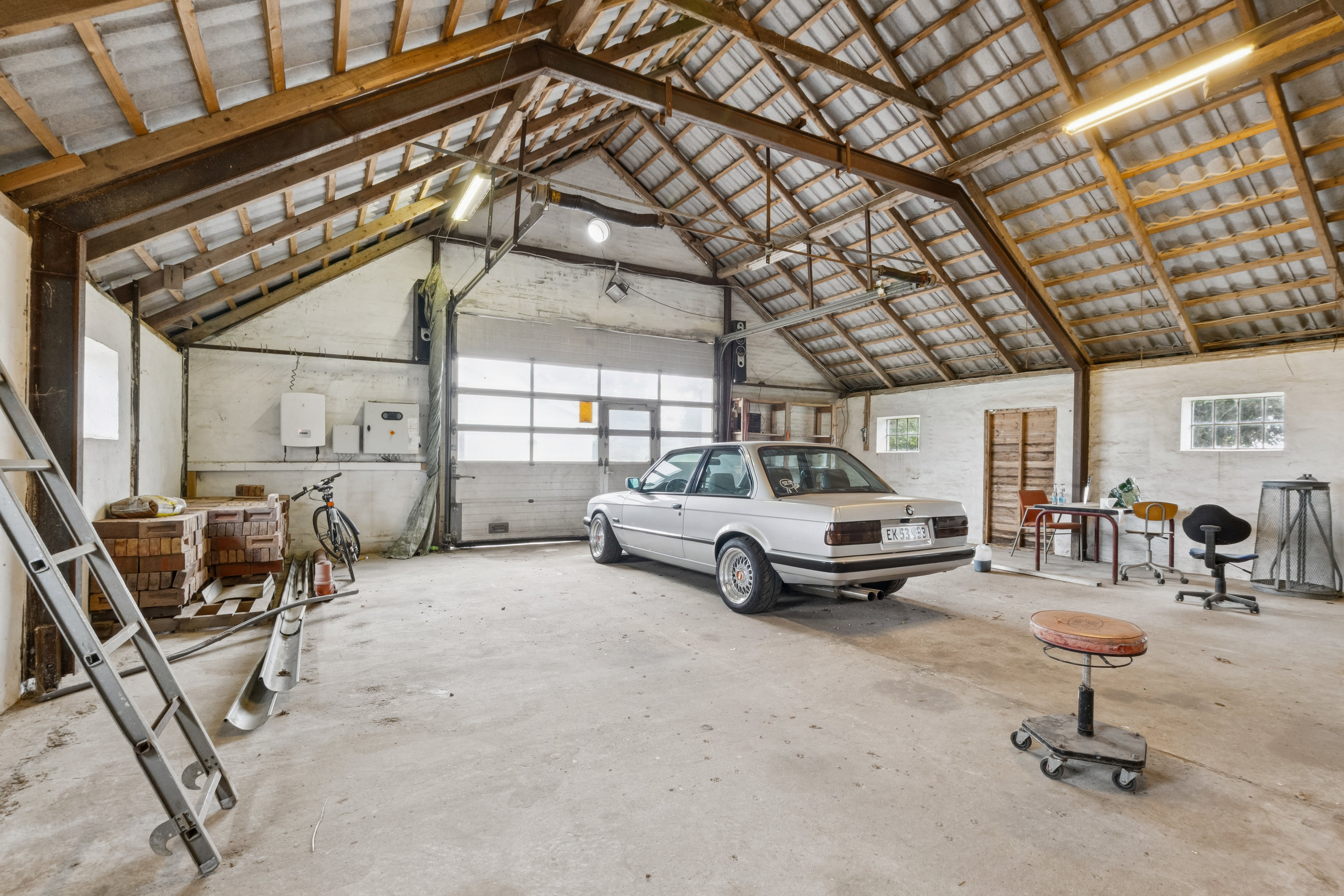 Fremhævet garage billede i fuldskærmstilstand. Billede af Nørvej 32, V Hvidbjerg, 7960 Karby