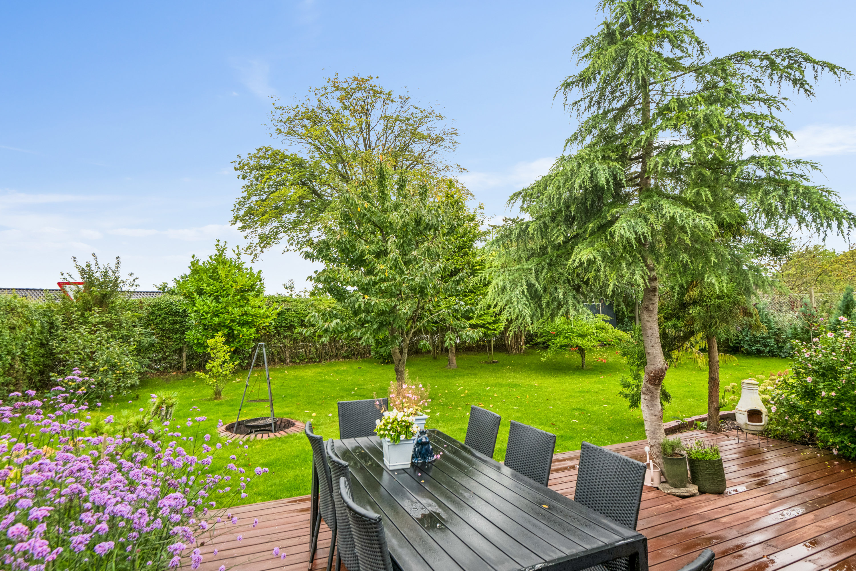 Fremhævet terrasse billede i fuldskærmstilstand. Billede af Højmarken 1, 9270 Klarup