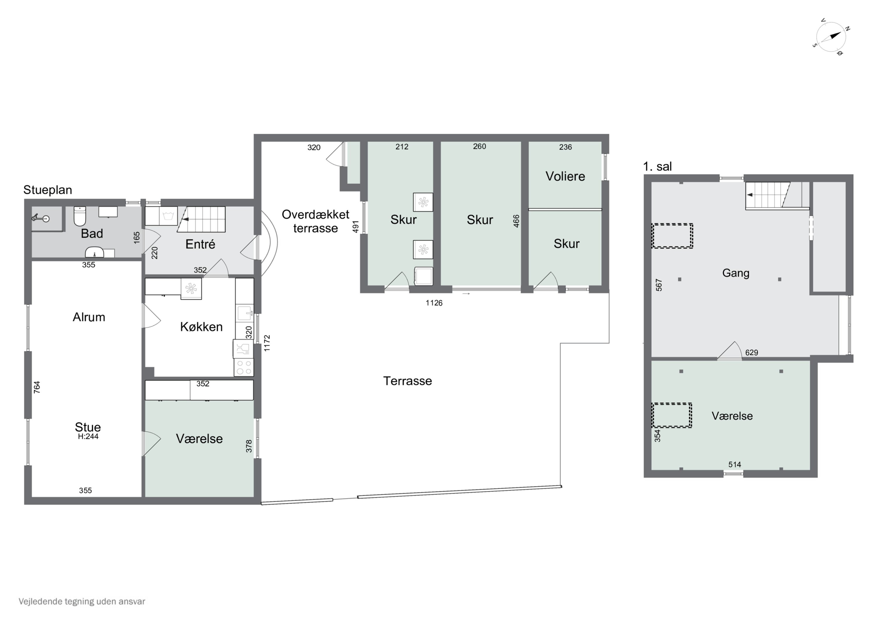 Plantegninger billede af Jernbanevej 5, 7441 Bording