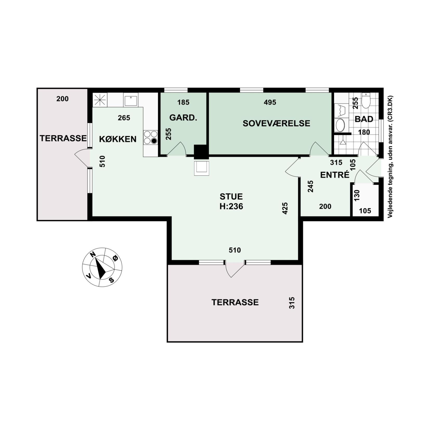 Plantegninger billede af Ravnsbækvej 3, 3100 Hornbæk