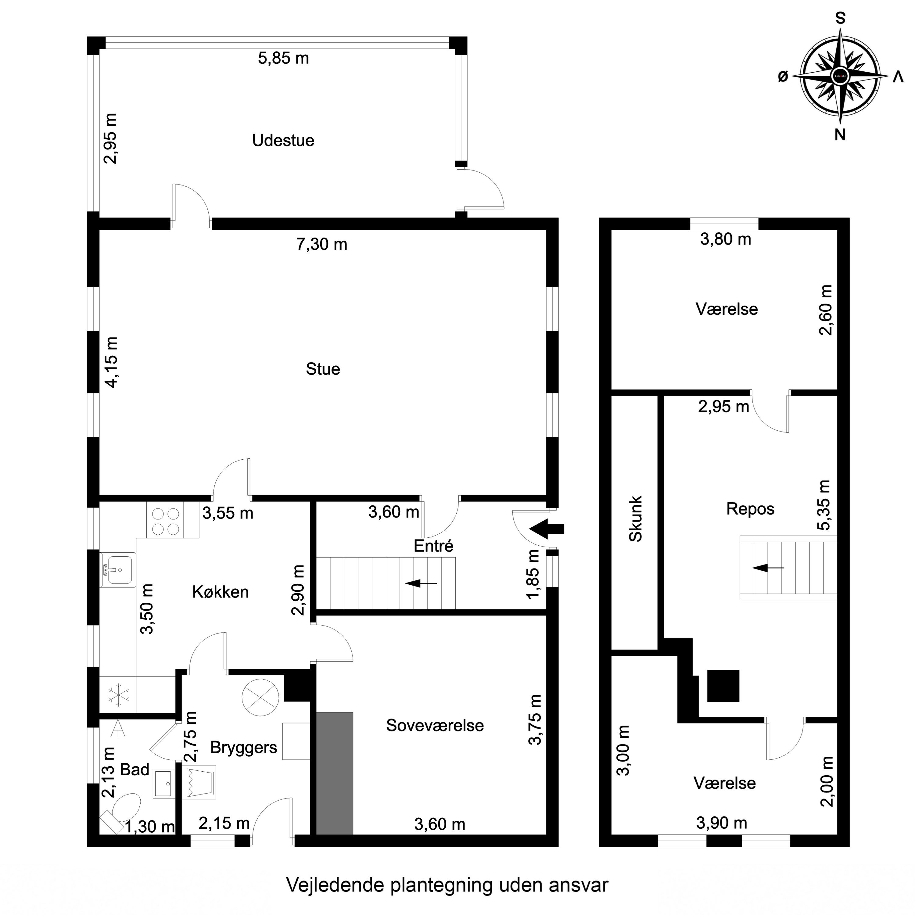 Plantegninger billede af Herningvej 11, 7300 Jelling
