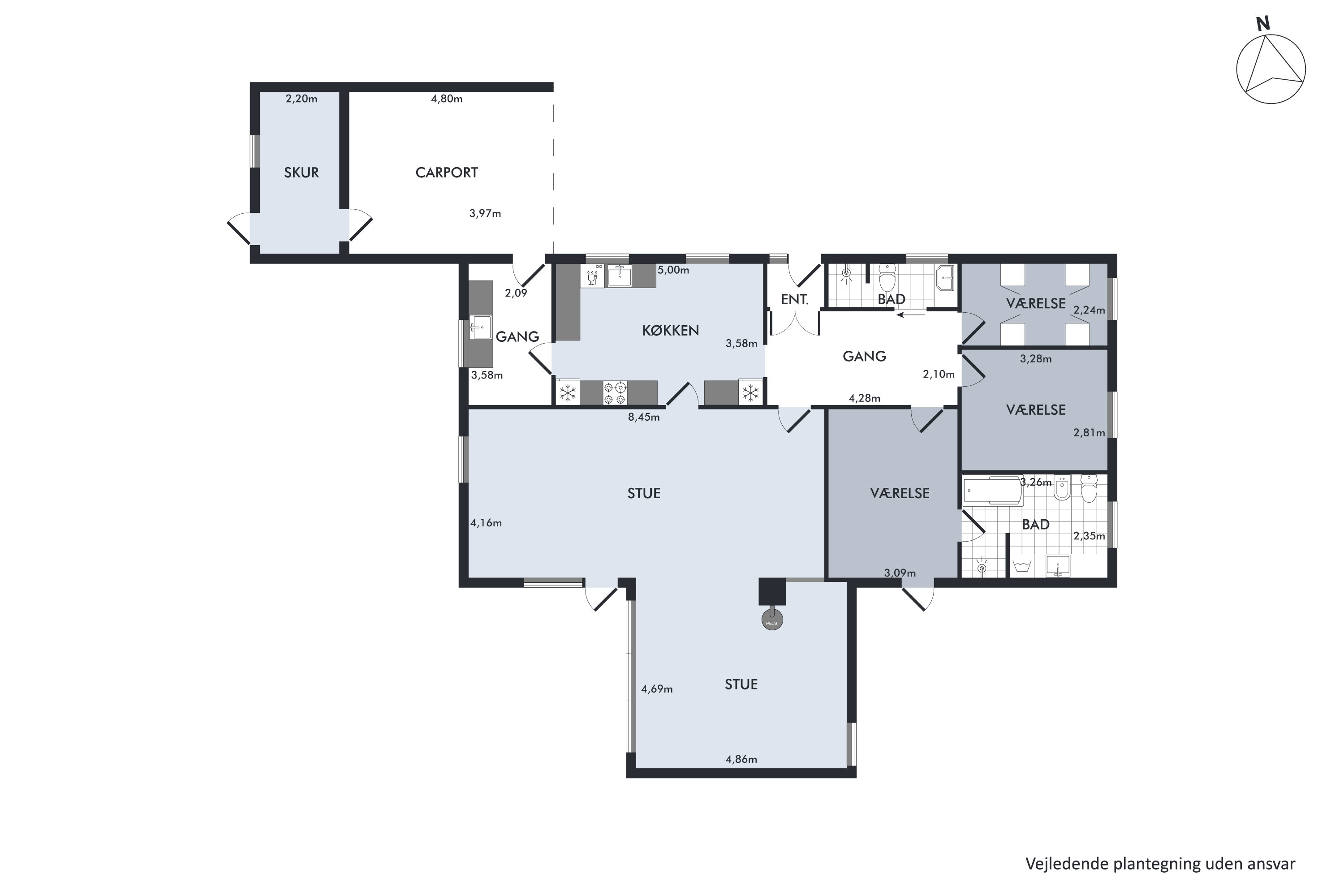 Plantegninger billede af Vedelsvej 10, 6760 Ribe