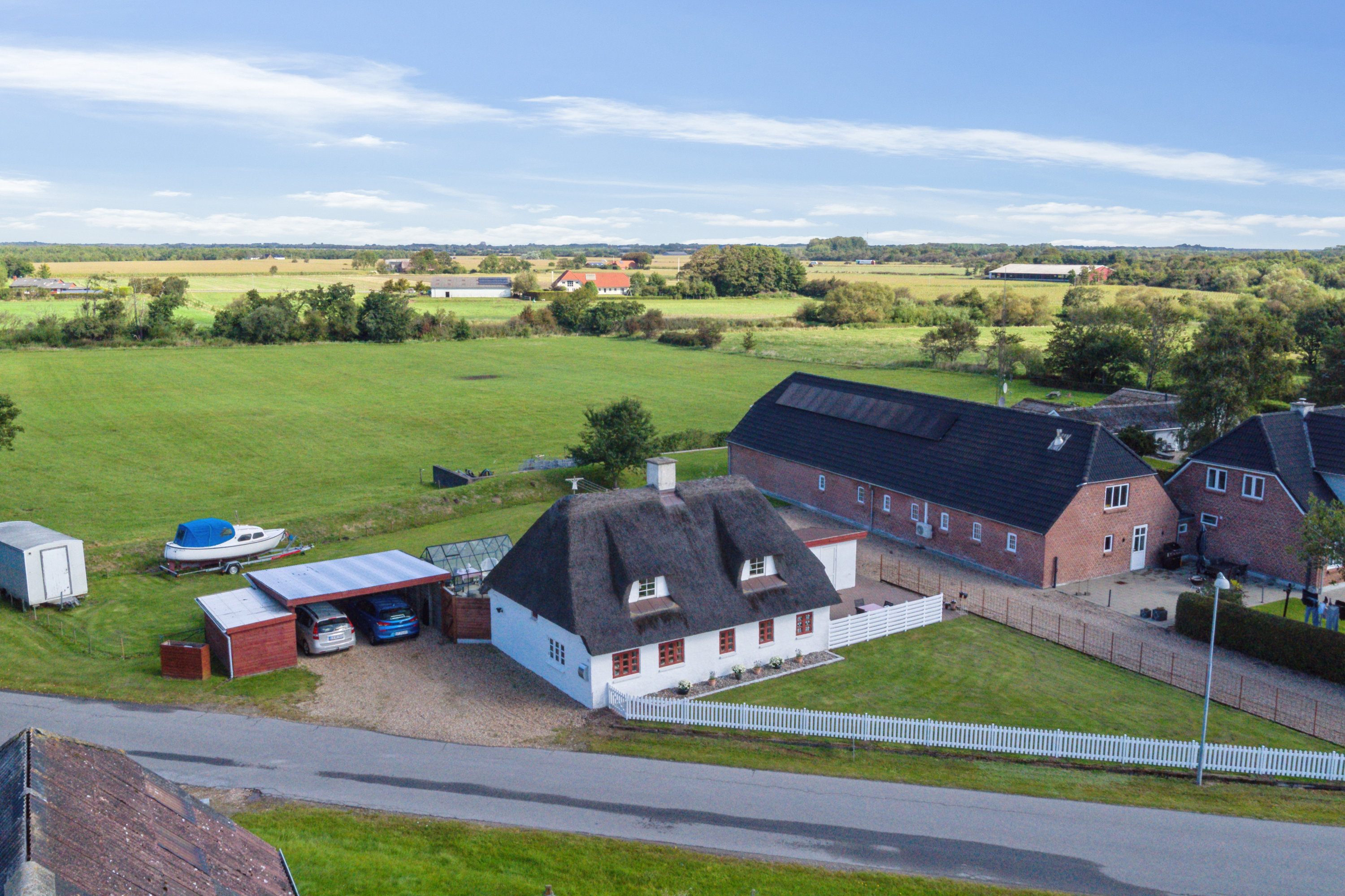 Fremhævet luftfoto billede i fuldskærmstilstand. Billede af Jedsted Klostervej 21, Jedsted, 6771 Gredstedbro