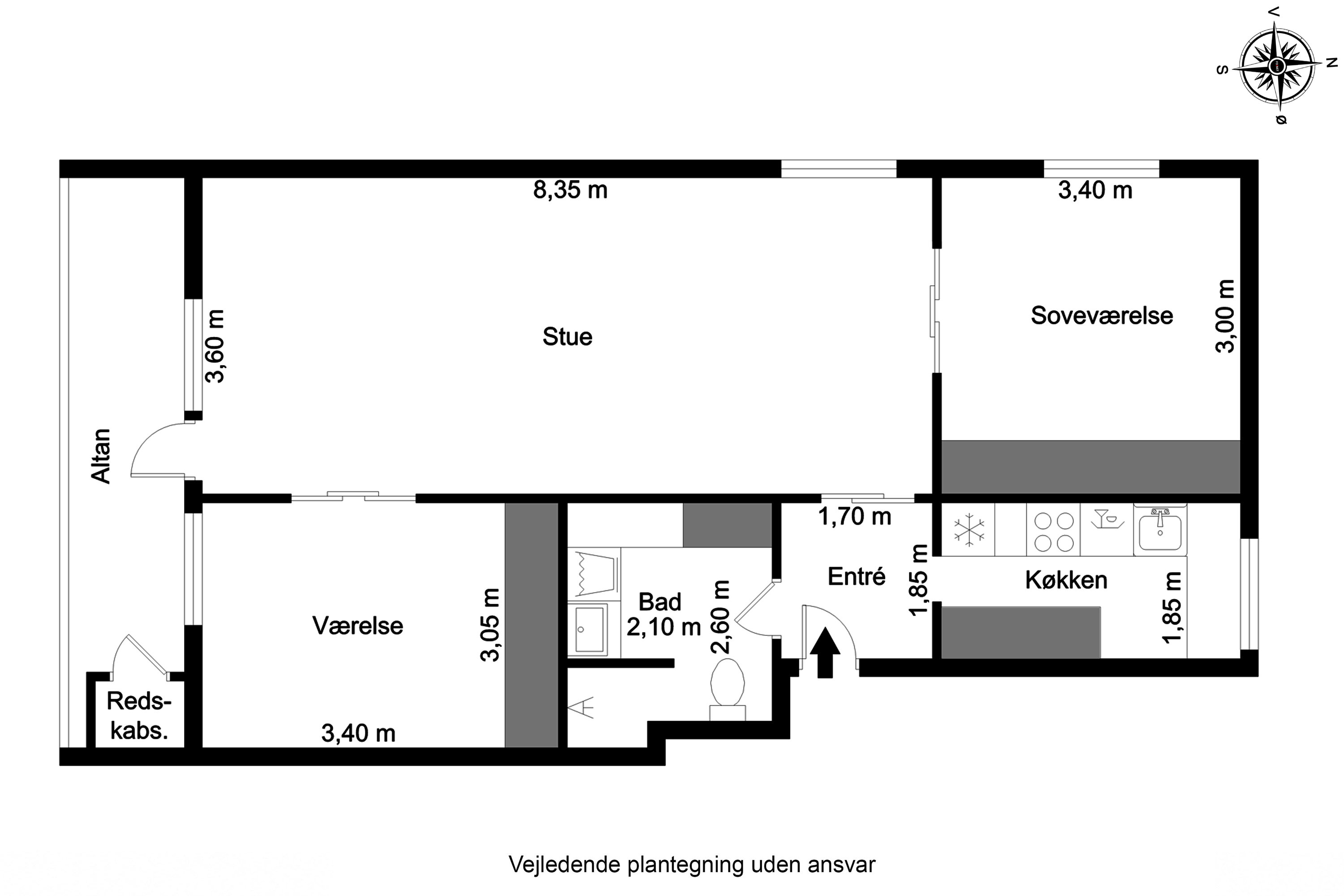 Plantegninger billede af Skoleparken 7, 5. th., 6705 Esbjerg Ø