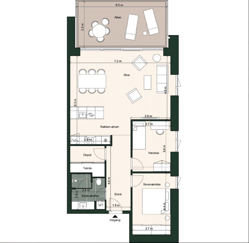Plantegninger billede af Skibsbyggerstræde 21, 5. th., 5000 Odense C