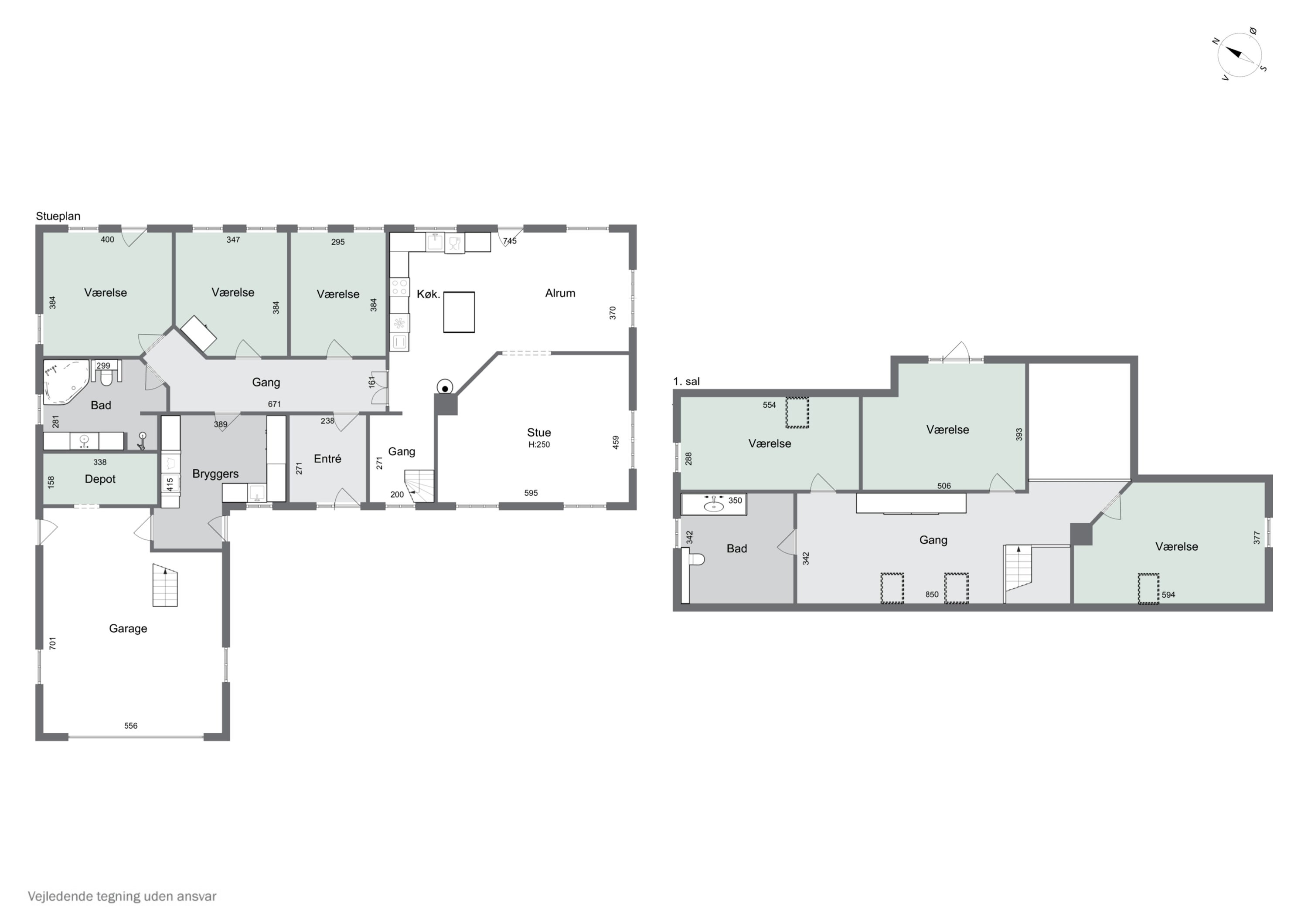 Plantegninger billede af Kærvænget 23, Astrup, 9800 Hjørring