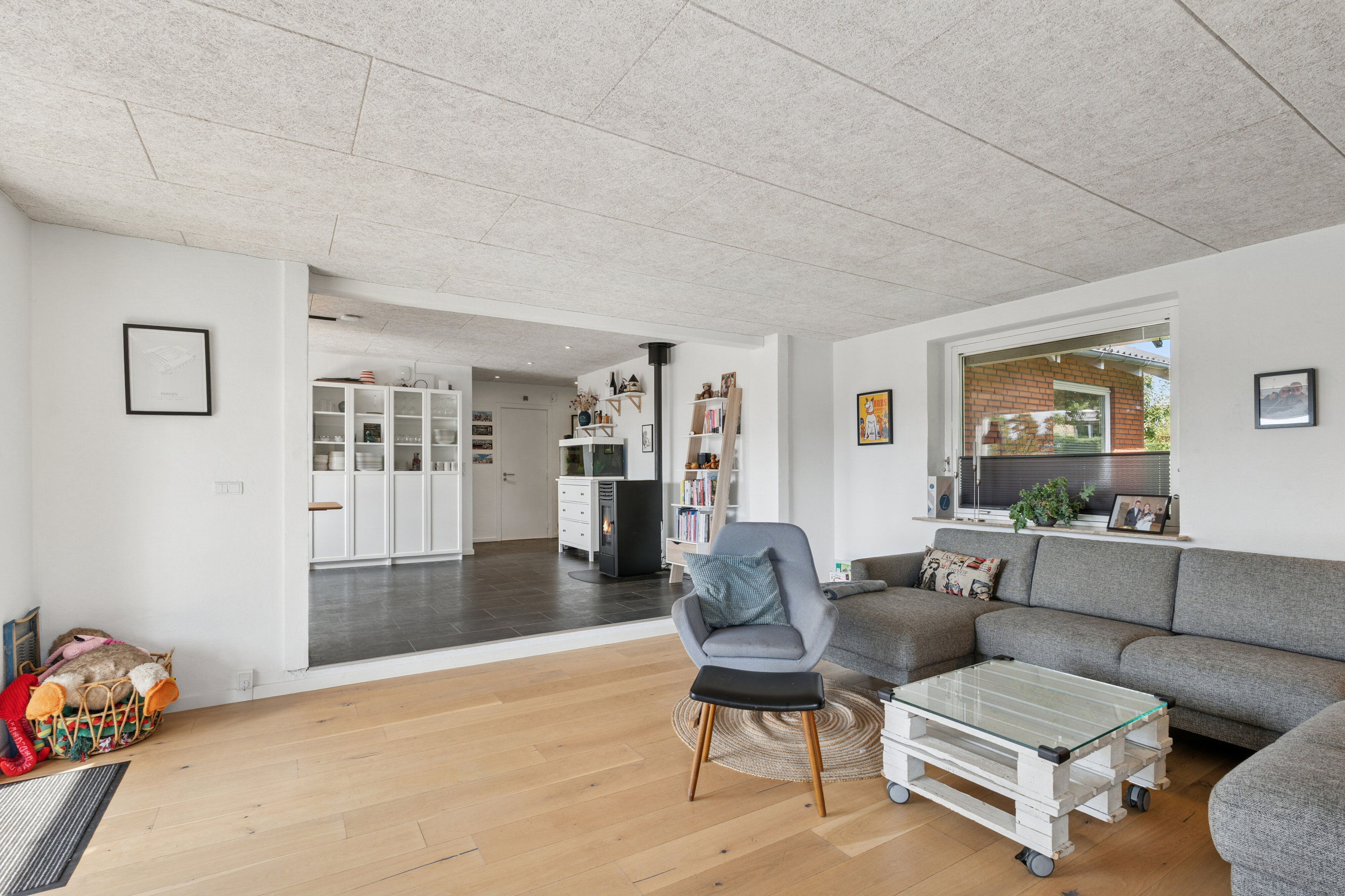 Fremhævet stue billede i fuldskærmstilstand. Billede af Klochsvej 22, 7441 Bording