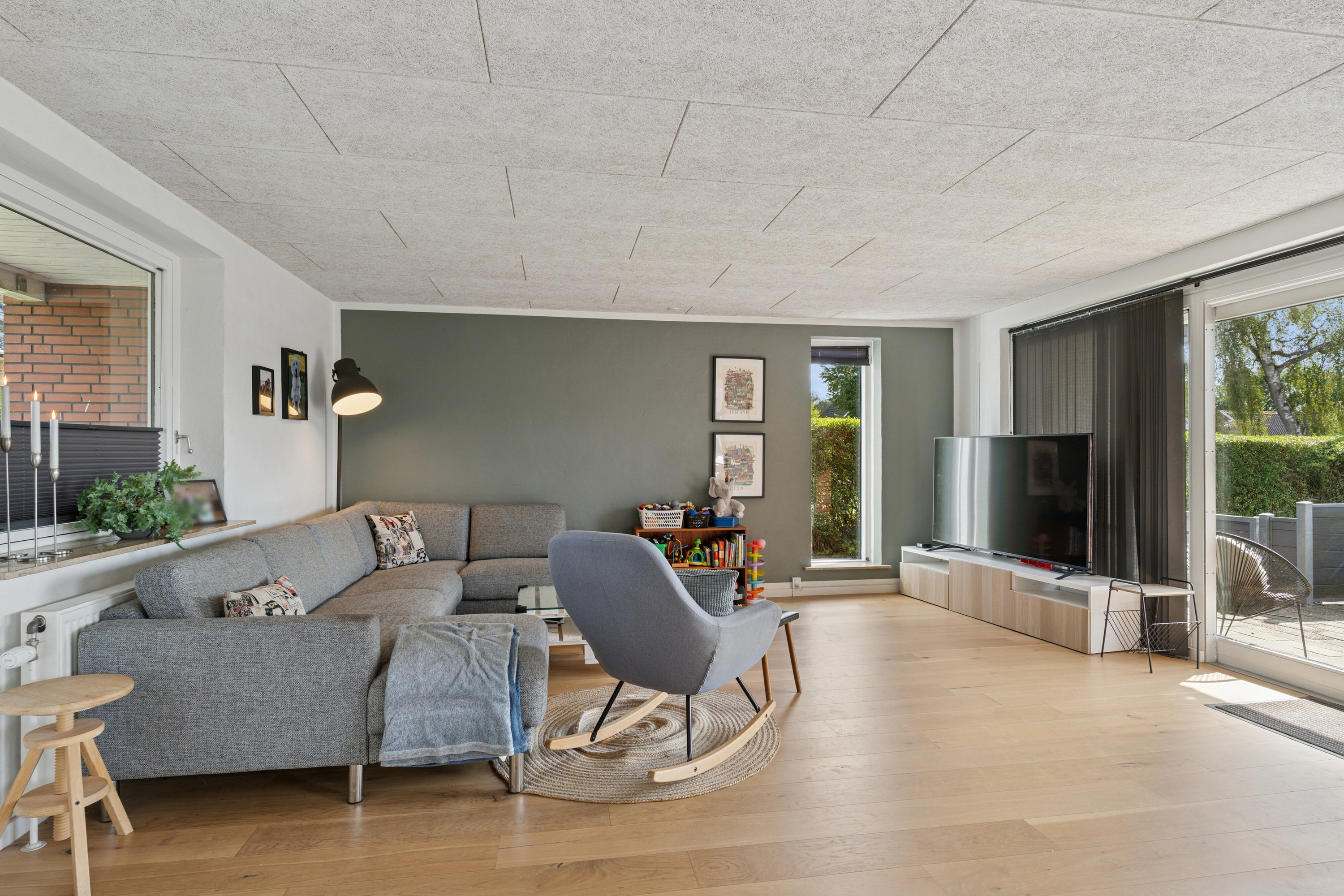 Fremhævet stue billede i fuldskærmstilstand. Billede af Klochsvej 22, 7441 Bording