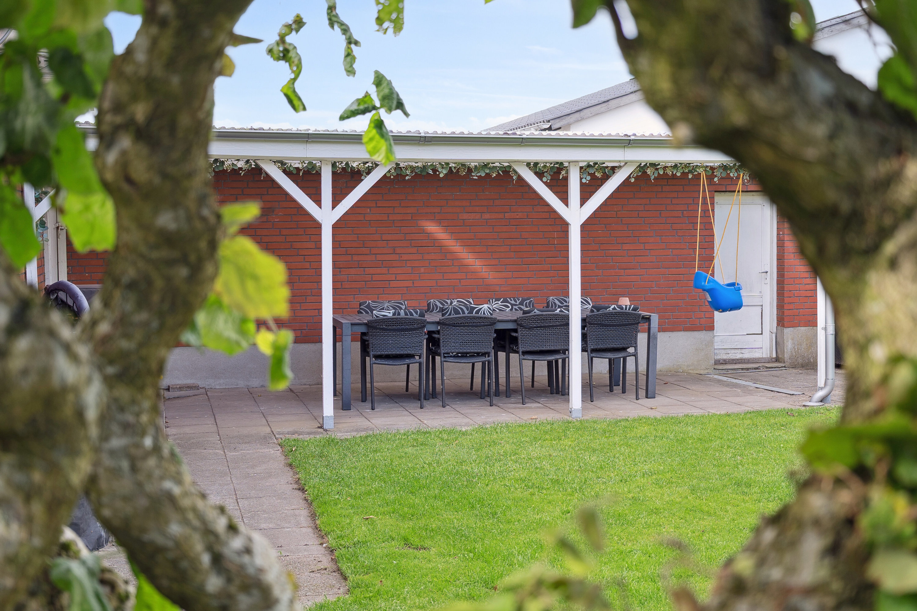 Fremhævet overdækket terrasse billede i fuldskærmstilstand. Billede af Klochsvej 22, 7441 Bording