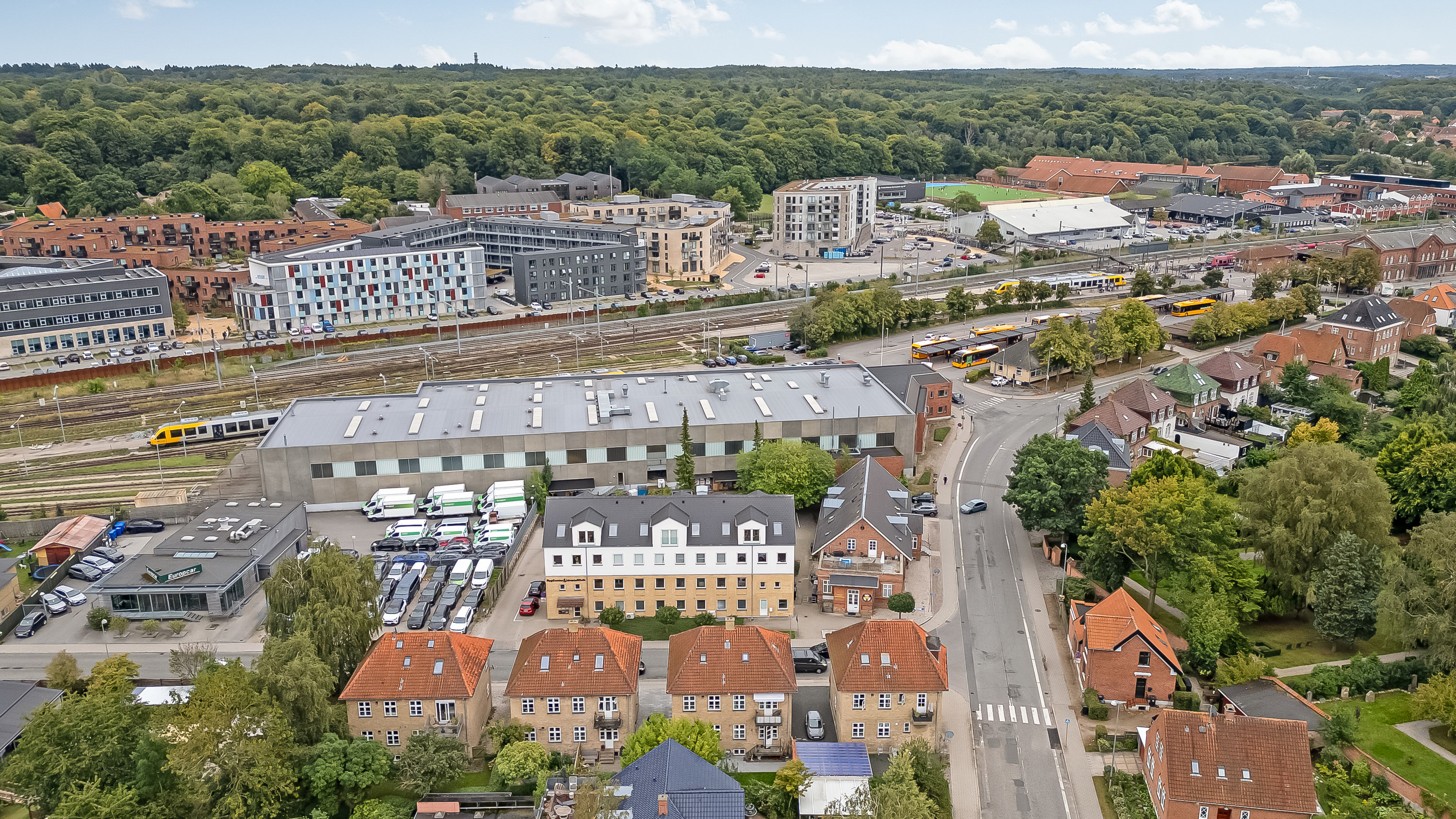 Fremhævet luftfoto billede i fuldskærmstilstand. Billede af Langesvej 5, st.., 3400 Hillerød