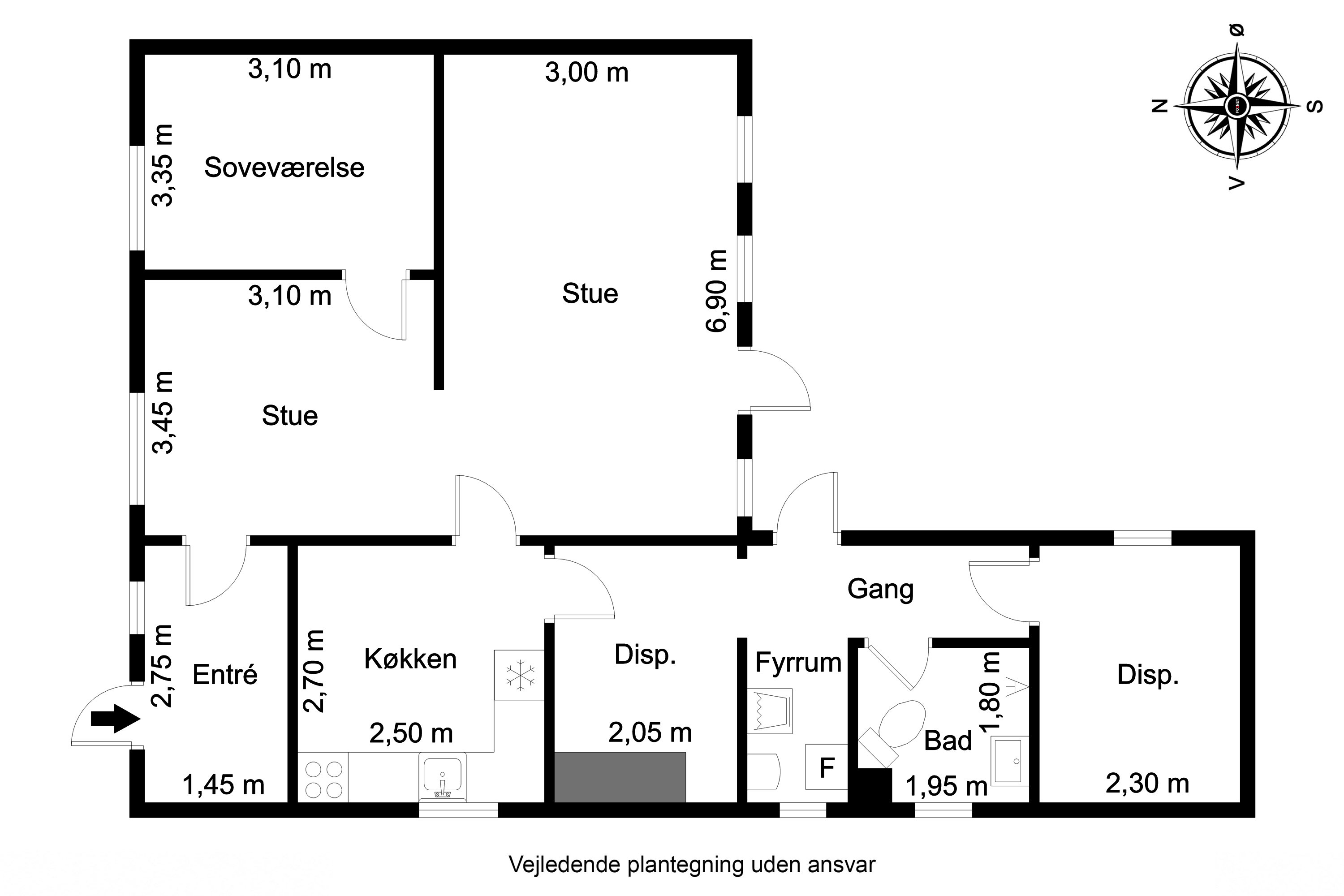 Plantegninger billede af Middelfartvej 20, Blanke, 5466 Asperup