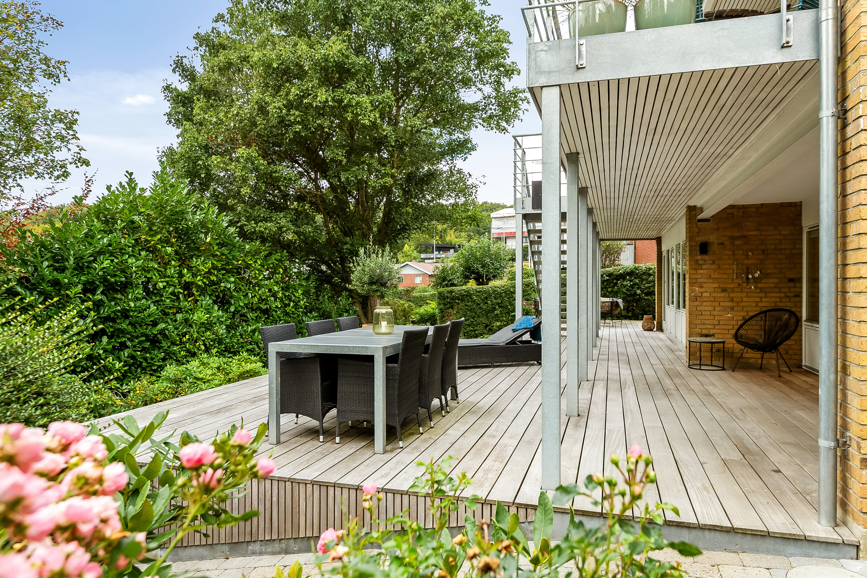 Fremhævet terrasse billede i fuldskærmstilstand. Billede af Viemosevej 5C, Bredballe, 7120 Vejle Øst