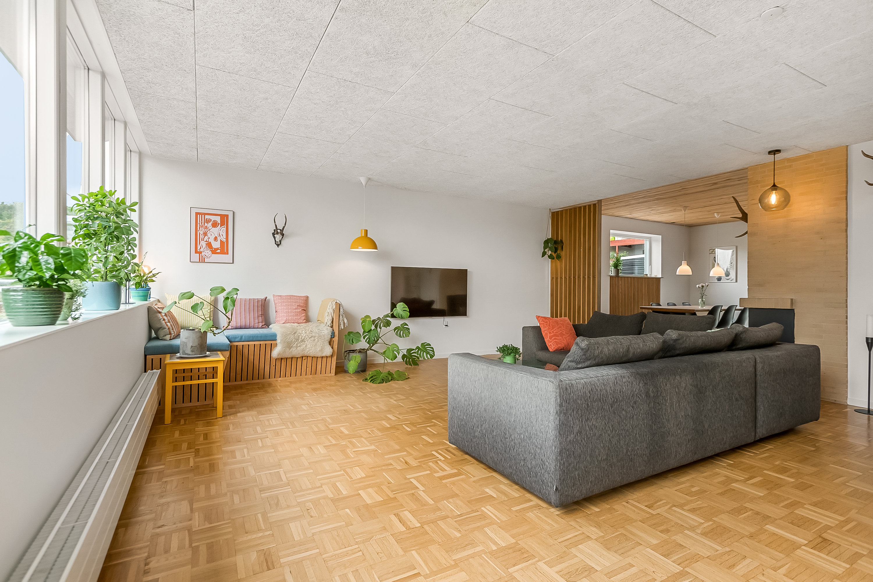 Fremhævet stue billede i fuldskærmstilstand. Billede af Viemosevej 5C, Bredballe, 7120 Vejle Øst