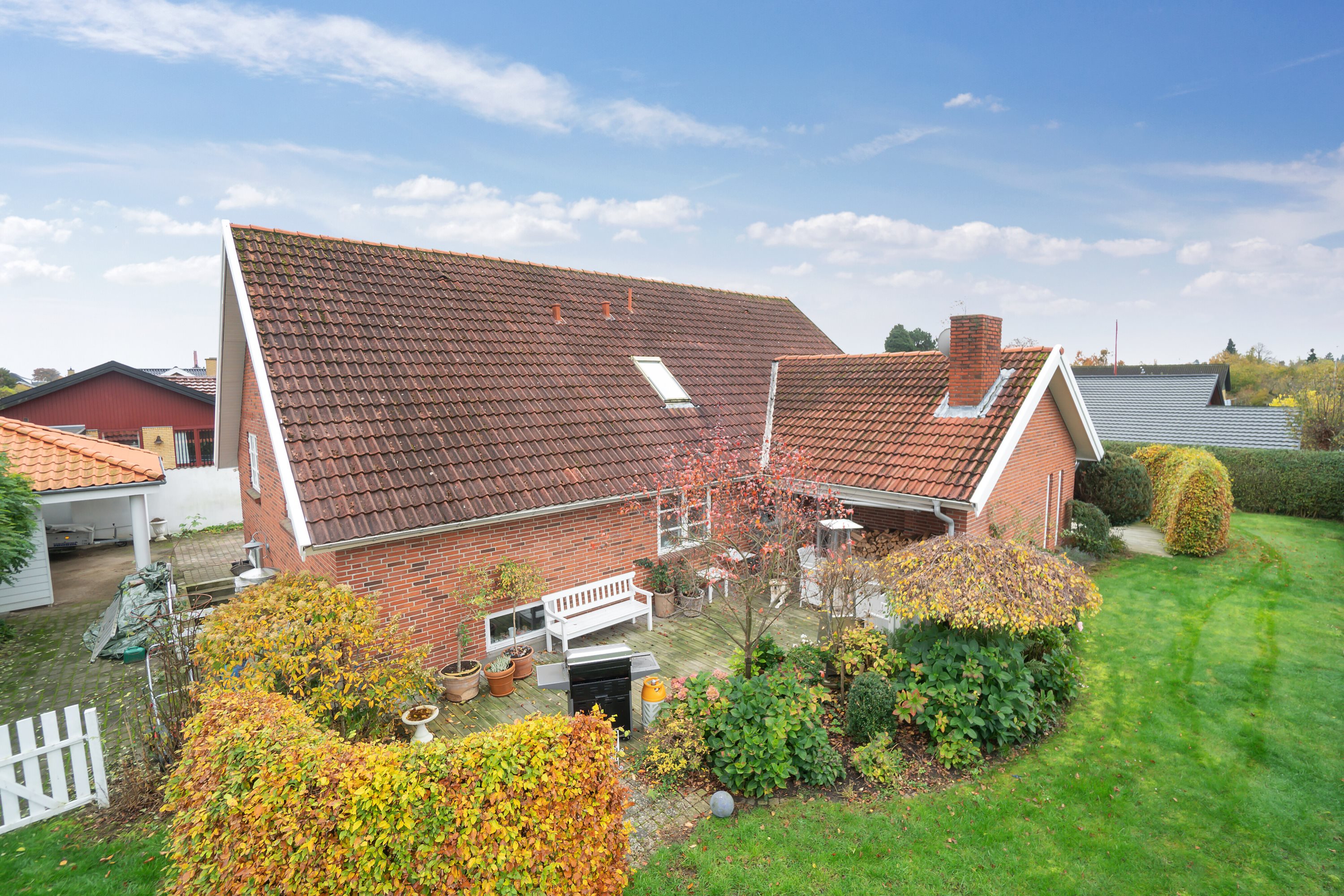 Fremhævet set fra haven billede i fuldskærmstilstand. Billede af Georg Brandes Vej 17, 4700 Næstved