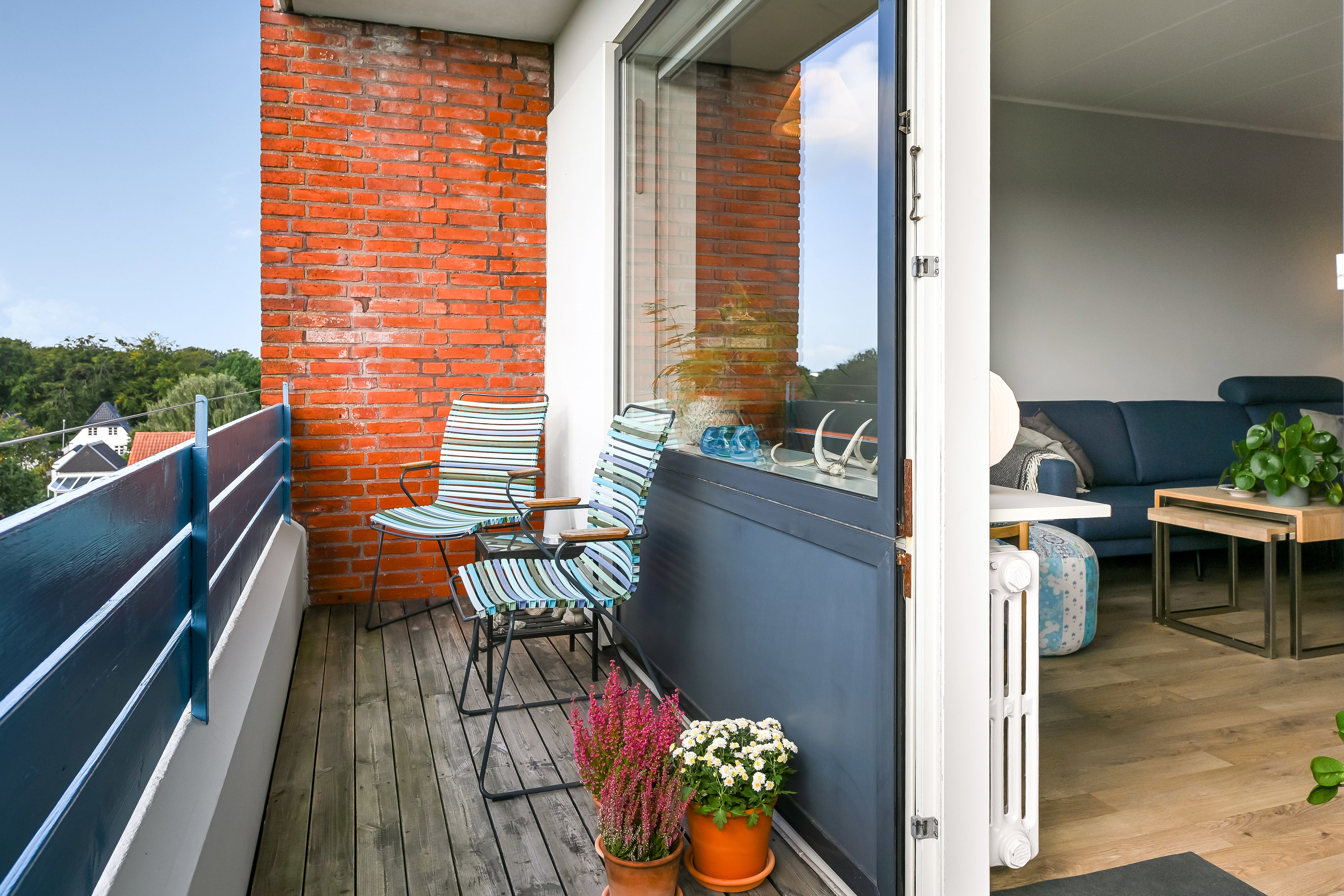 Fremhævet terrasse billede i fuldskærmstilstand. Billede af Skoleparken 7, 5. th., 6705 Esbjerg Ø