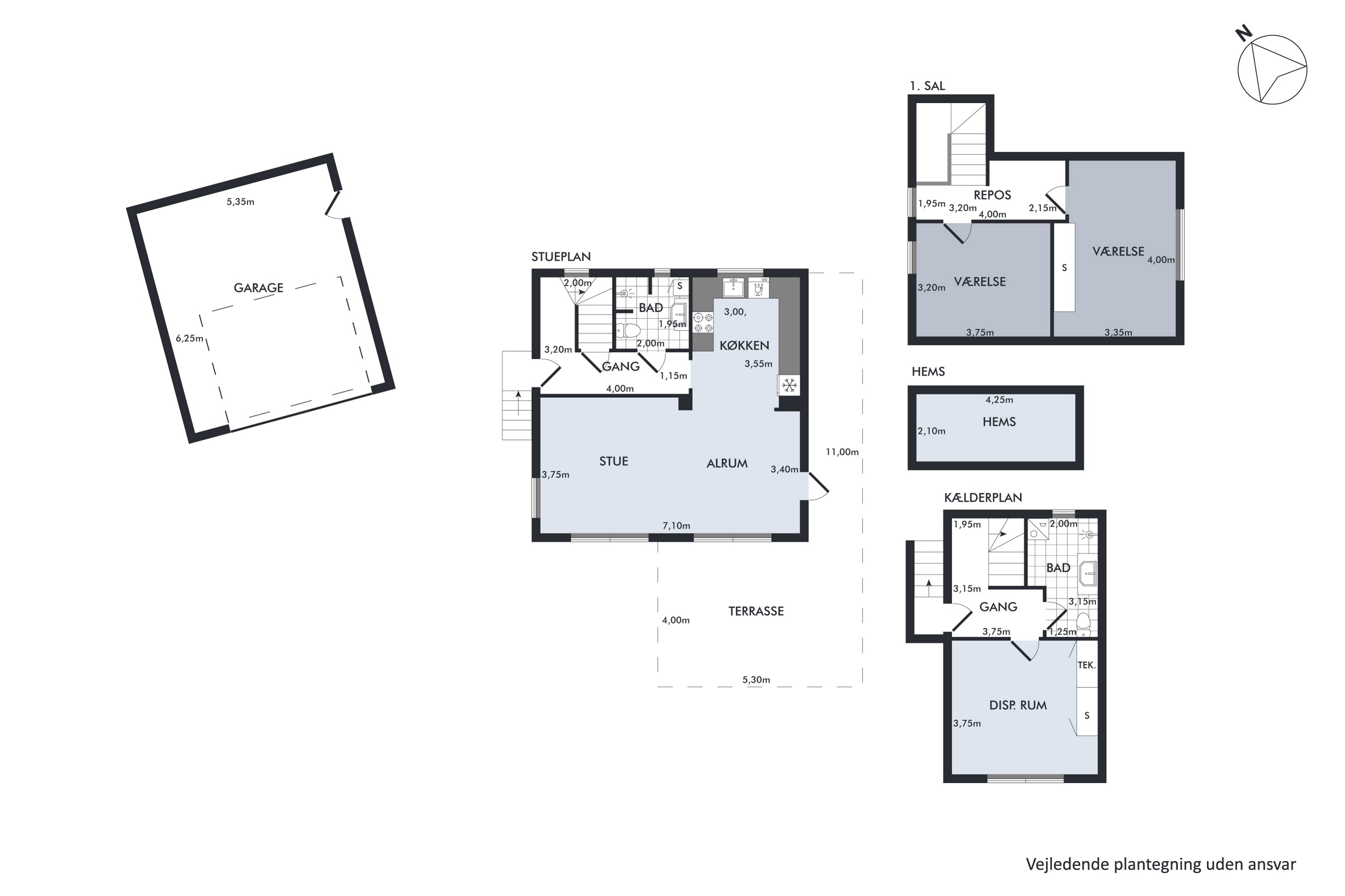 Plantegninger billede af Estrupvej 15, Øster Hornum, 9530 Støvring