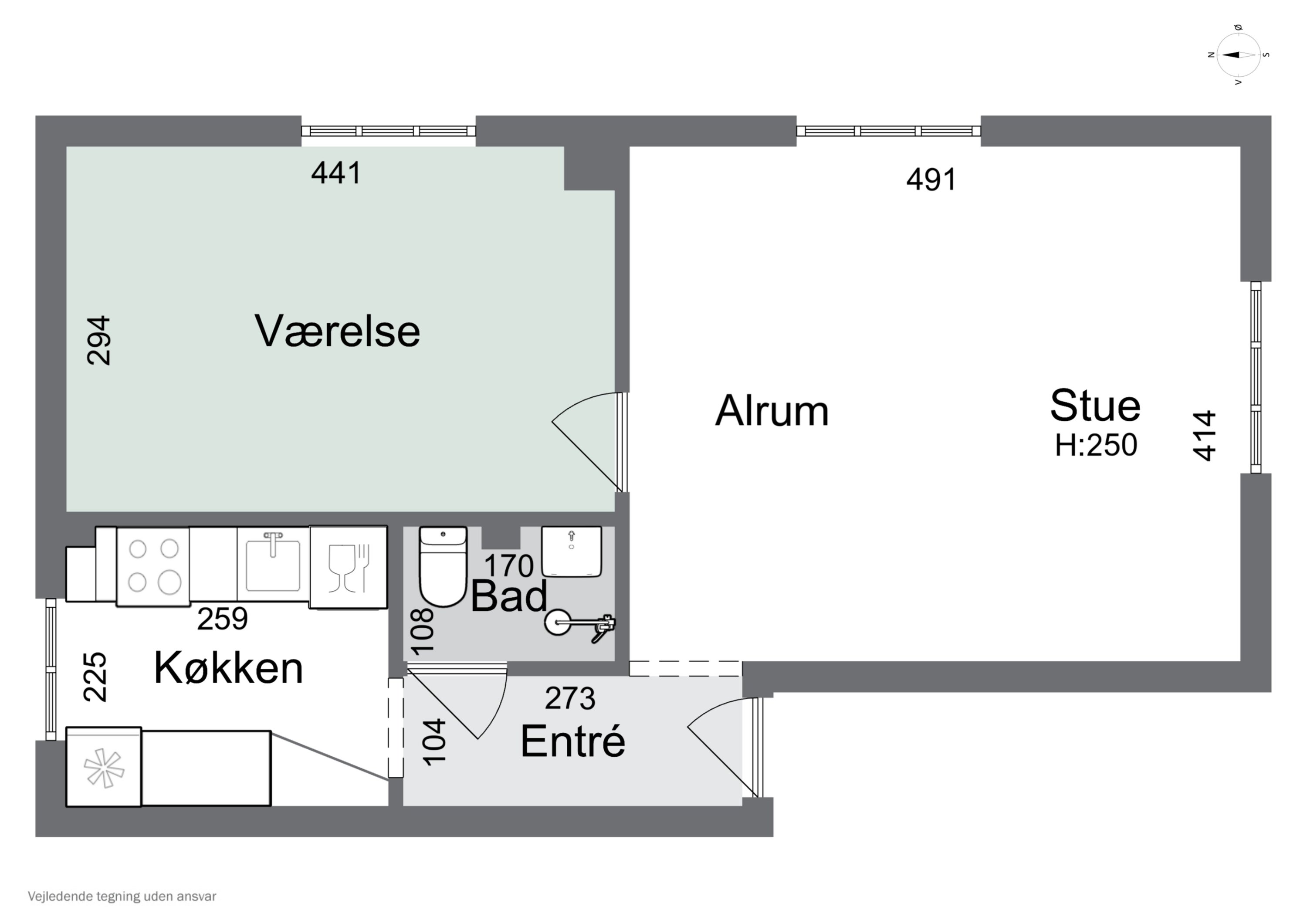 Plantegninger billede af Rødovrevej 38, 1. th., 2610 Rødovre