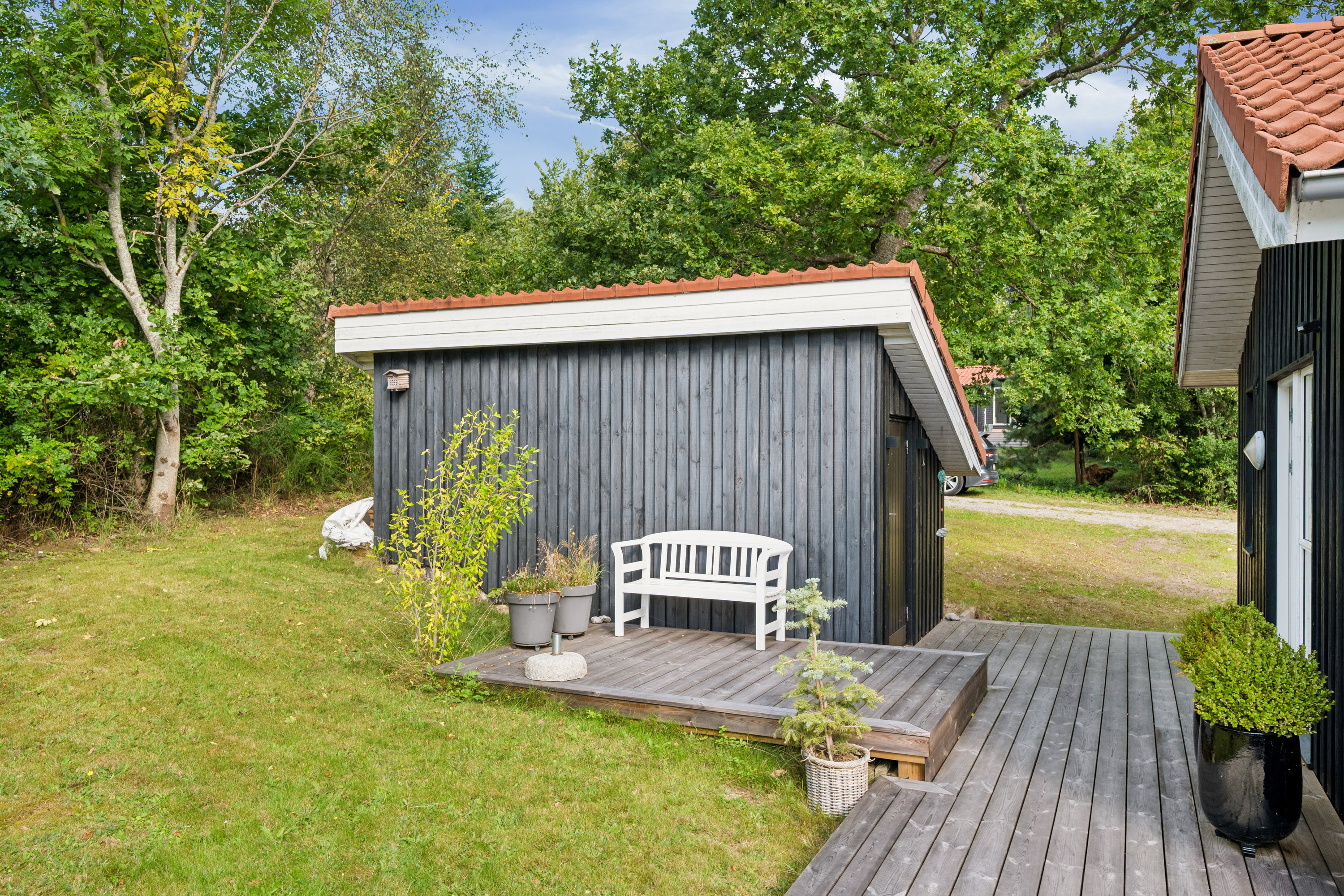 Fremhævet terrasse billede i fuldskærmstilstand. Billede af Ndr. Lyngsbækvej 26, Lyngsbæk, 8400 Ebeltoft