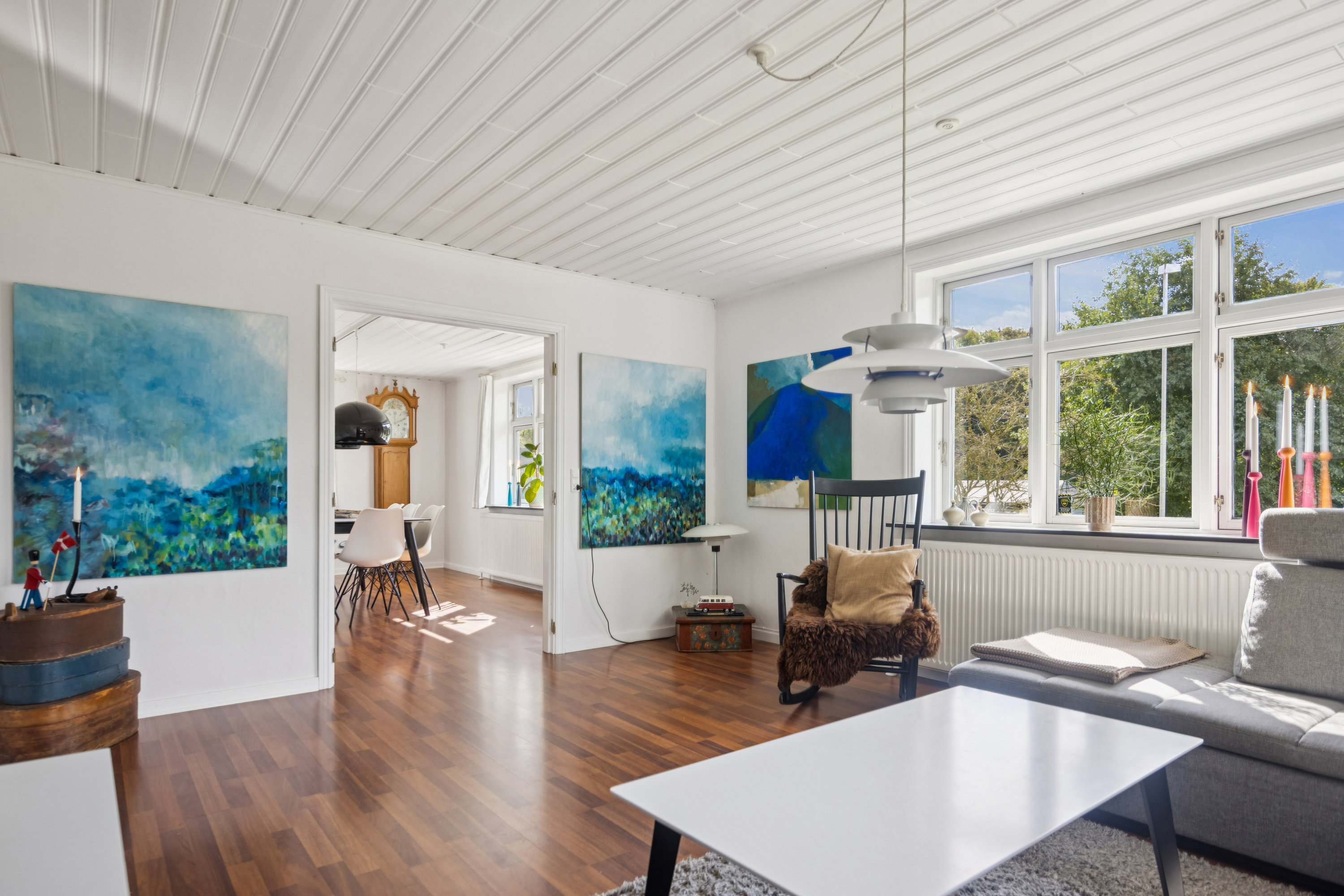 Fremhævet stue billede i fuldskærmstilstand. Billede af Hannerupskovvej 40, Hannerup, 9500 Hobro