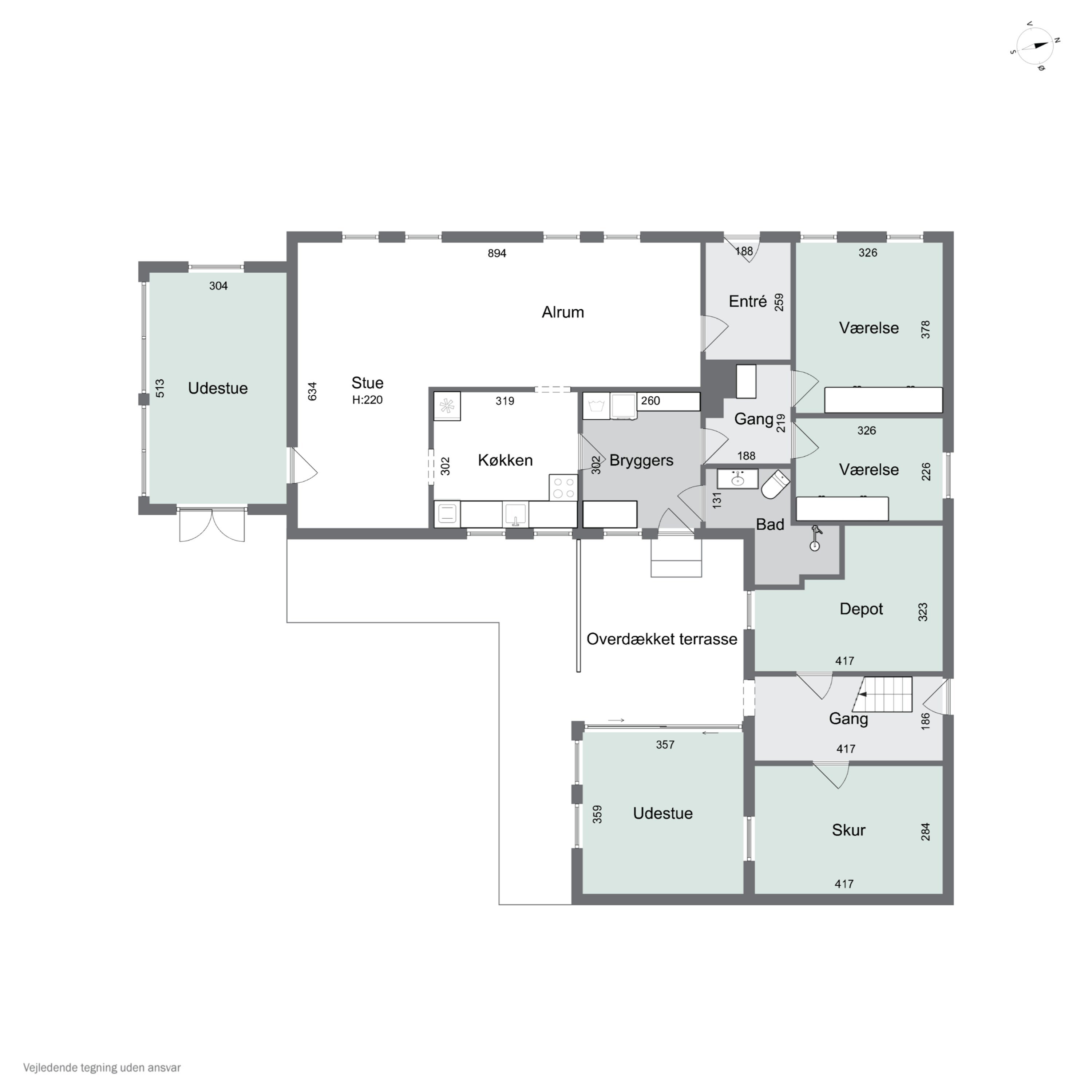 Plantegninger billede af Holmevej 36, Nors, 7700 Thisted