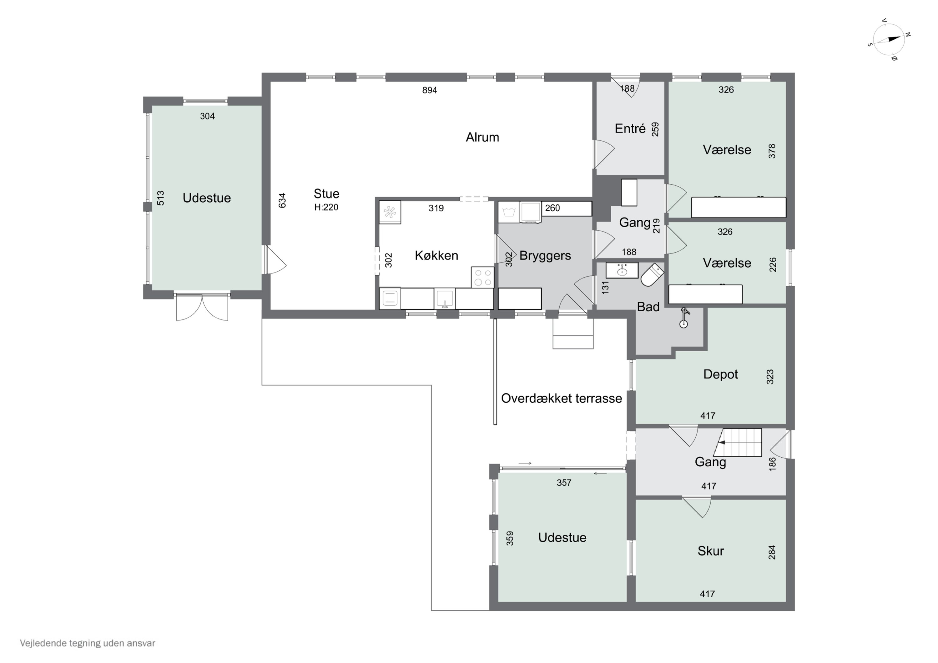 Plantegninger billede af Holmevej 36, Nors, 7700 Thisted