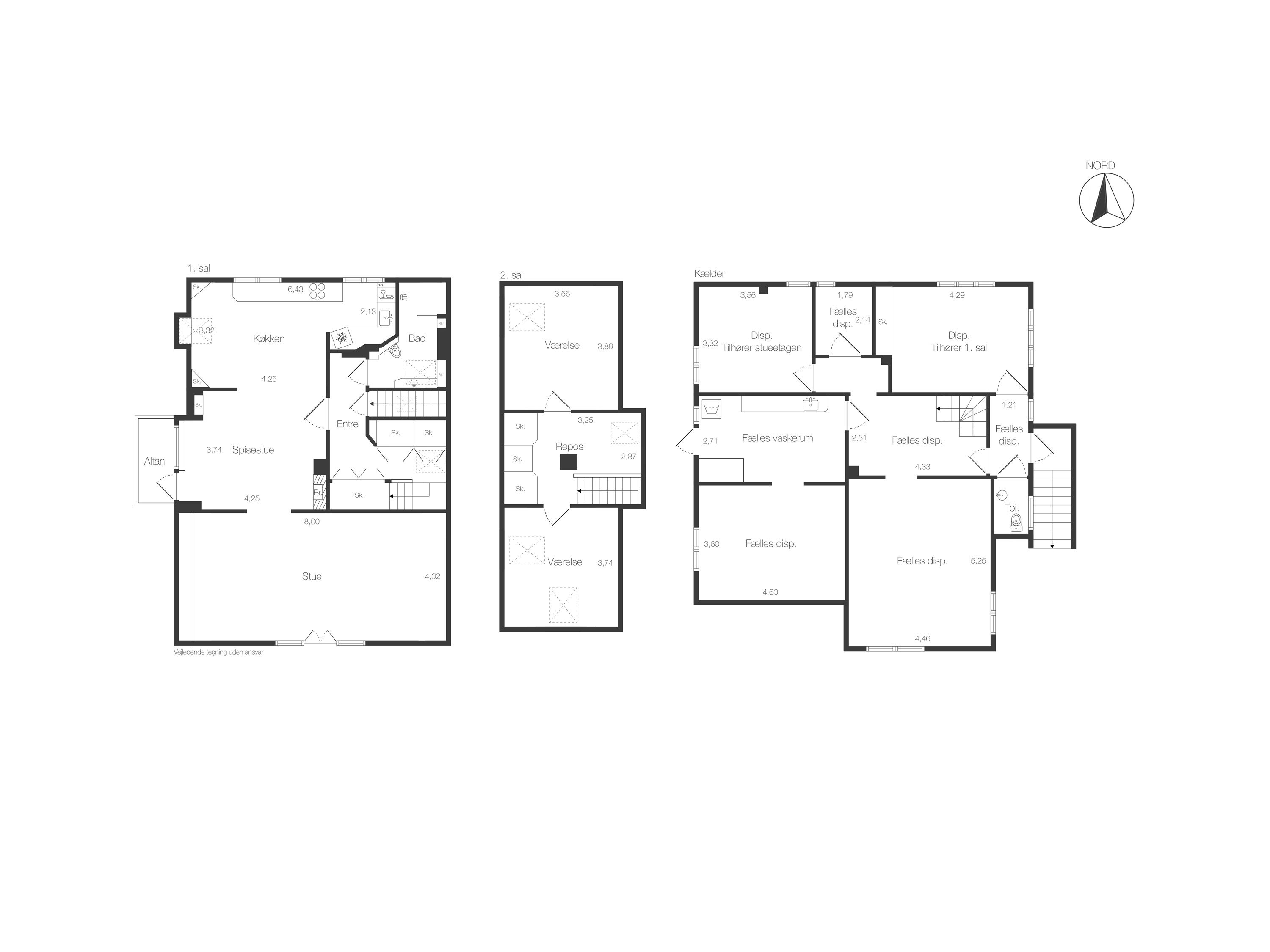 Plantegninger billede af Kærmindevej 27, 1., 2820 Gentofte