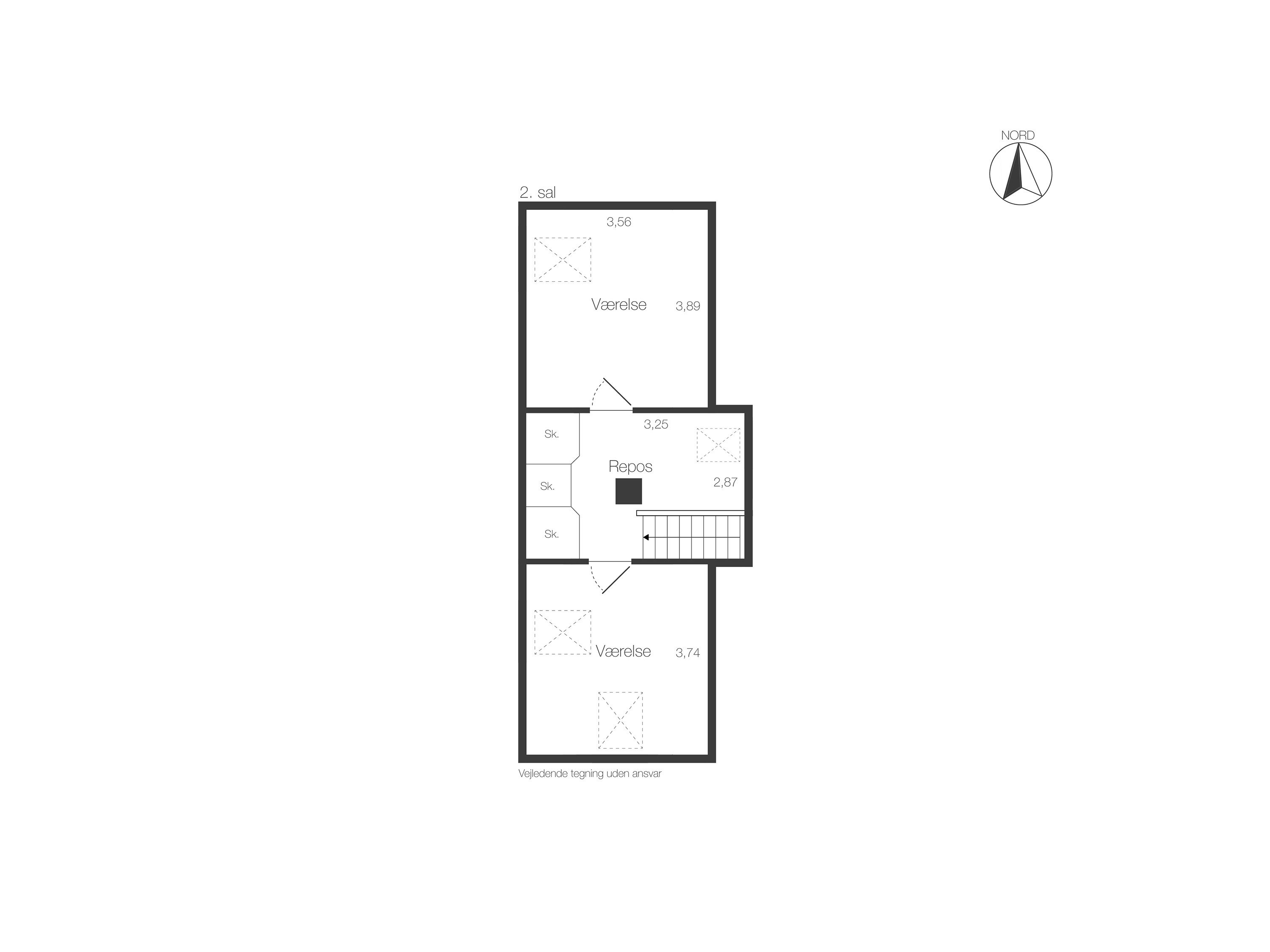 Plantegninger billede af Kærmindevej 27, 1., 2820 Gentofte