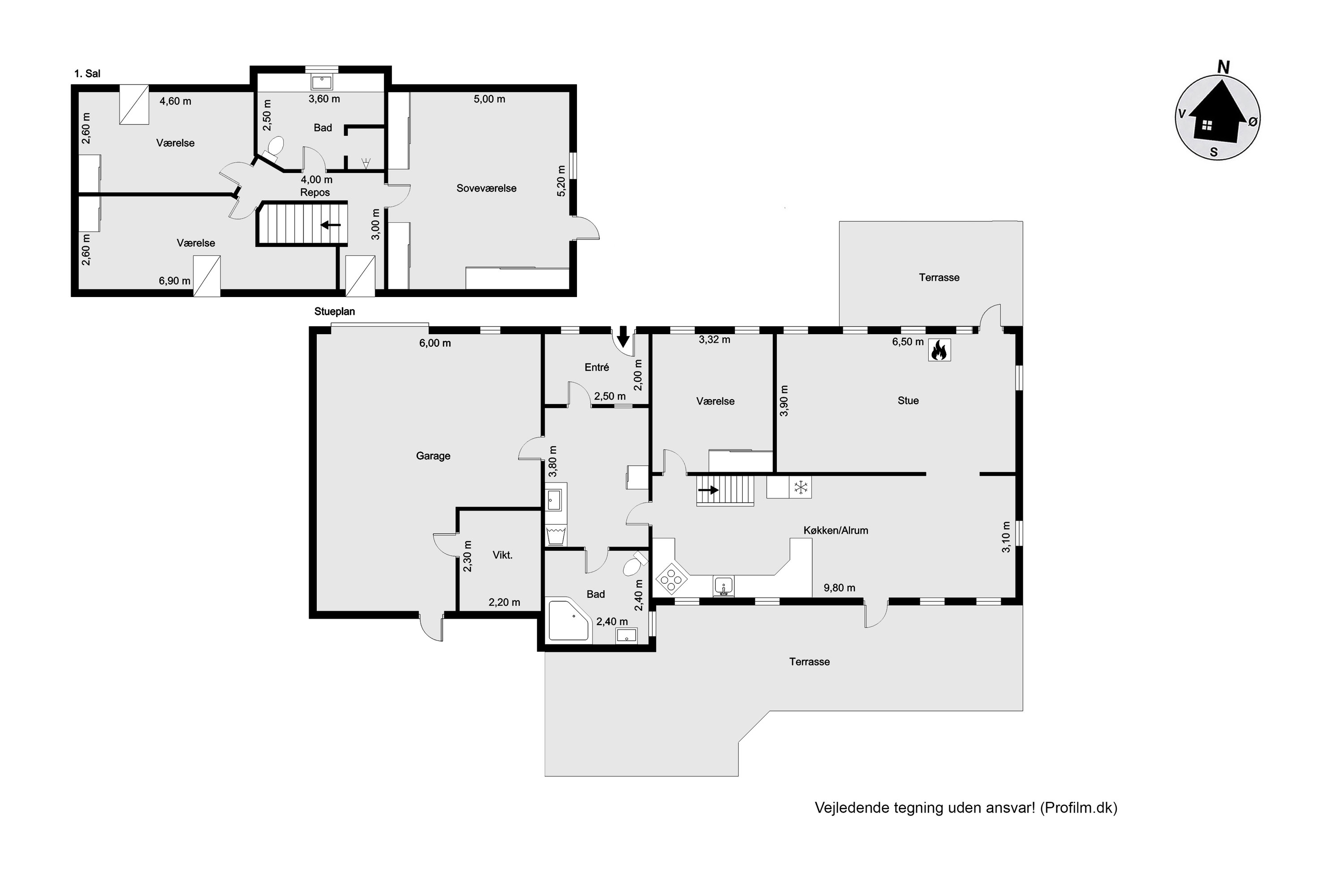 Plantegninger billede af Borgdalvej 1, Gudum, 7620 Lemvig