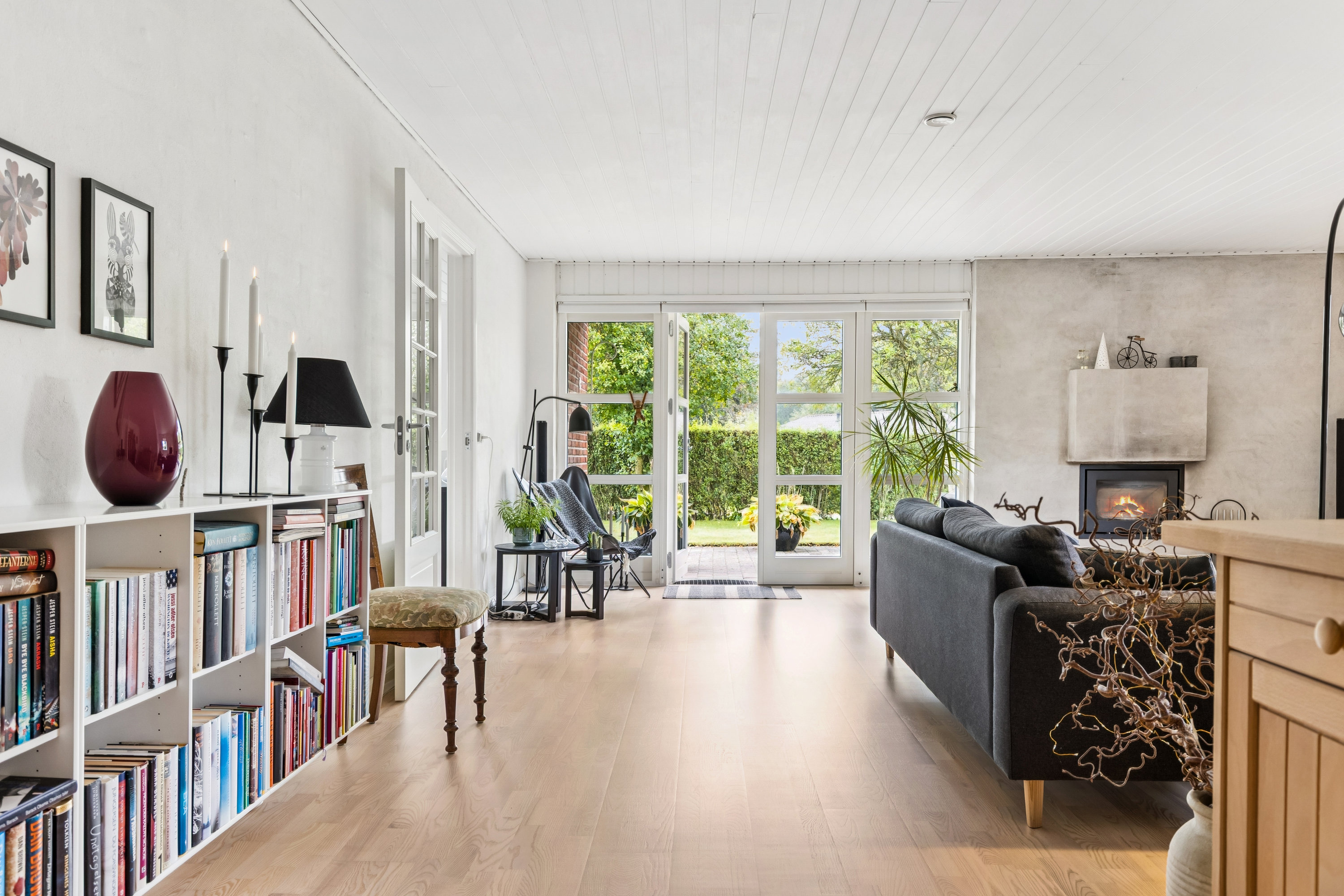 Fremhævet stue billede i fuldskærmstilstand. Billede af Elmegården 43, 4450 Jyderup