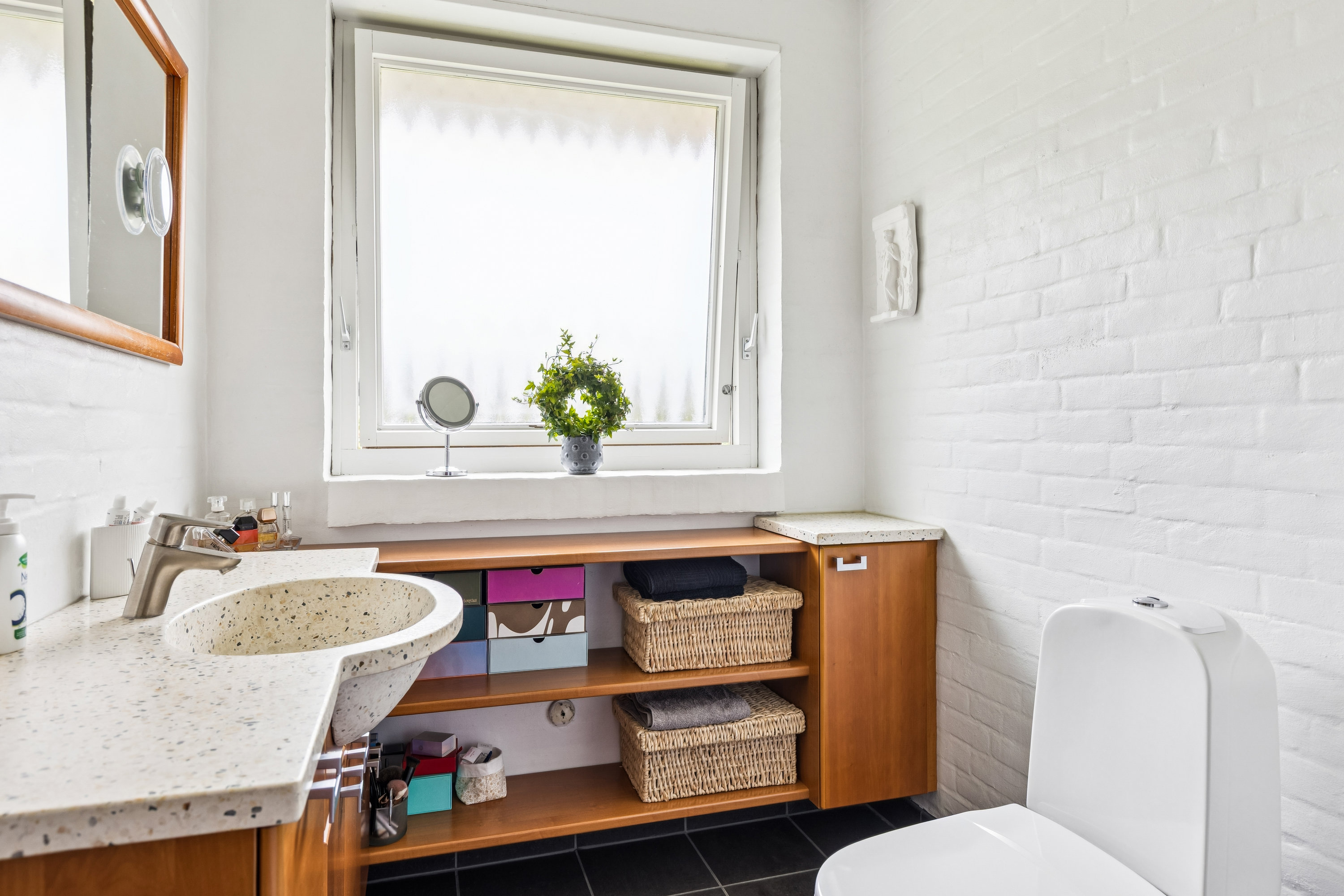 Fremhævet badeværelse billede i fuldskærmstilstand. Billede af Elmegården 43, 4450 Jyderup